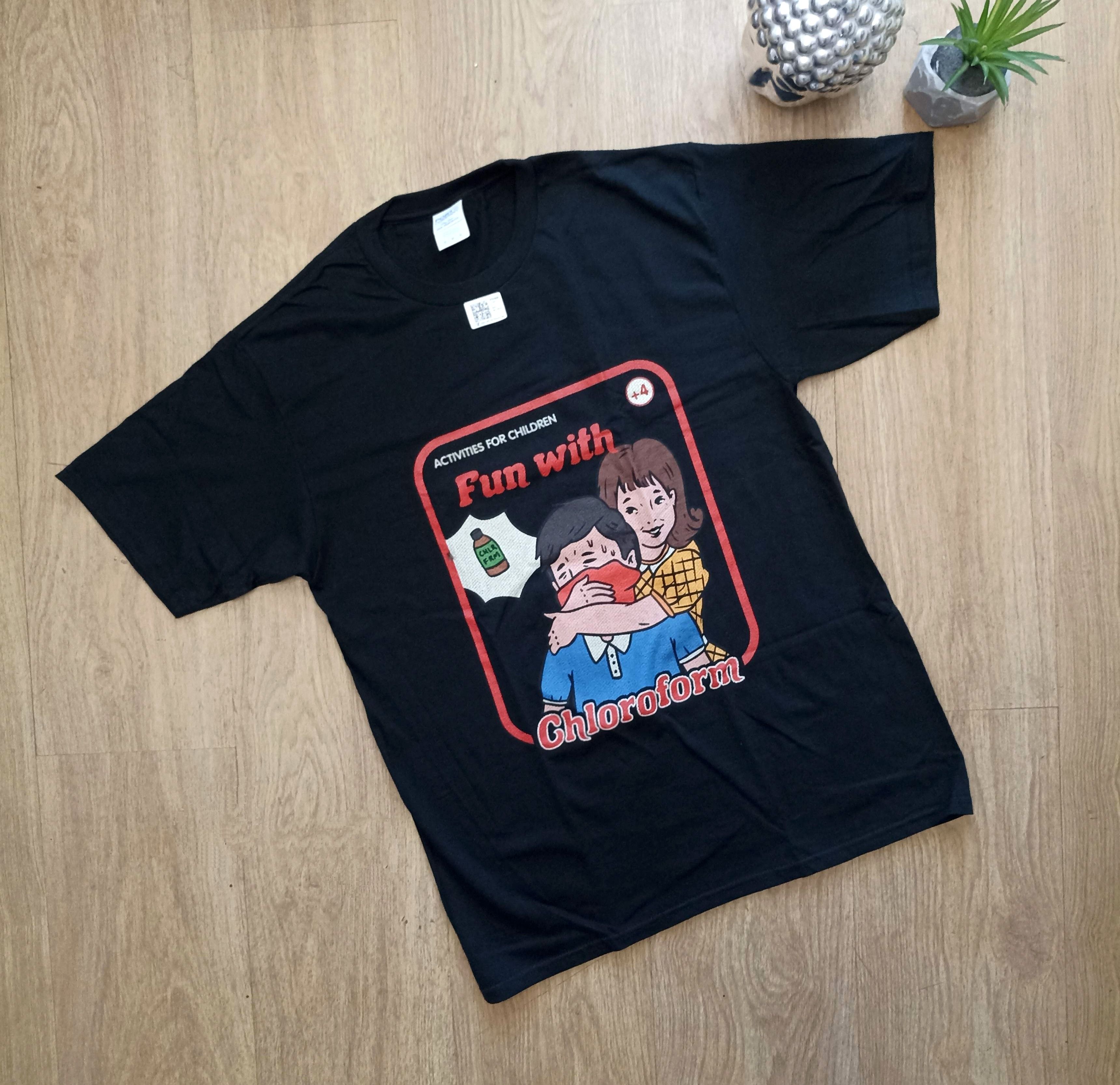 Vintage Fun With Chloroform Funny T Shirt Black Humor M Hoodie, Sweatshirt | PodTeesHub.com
