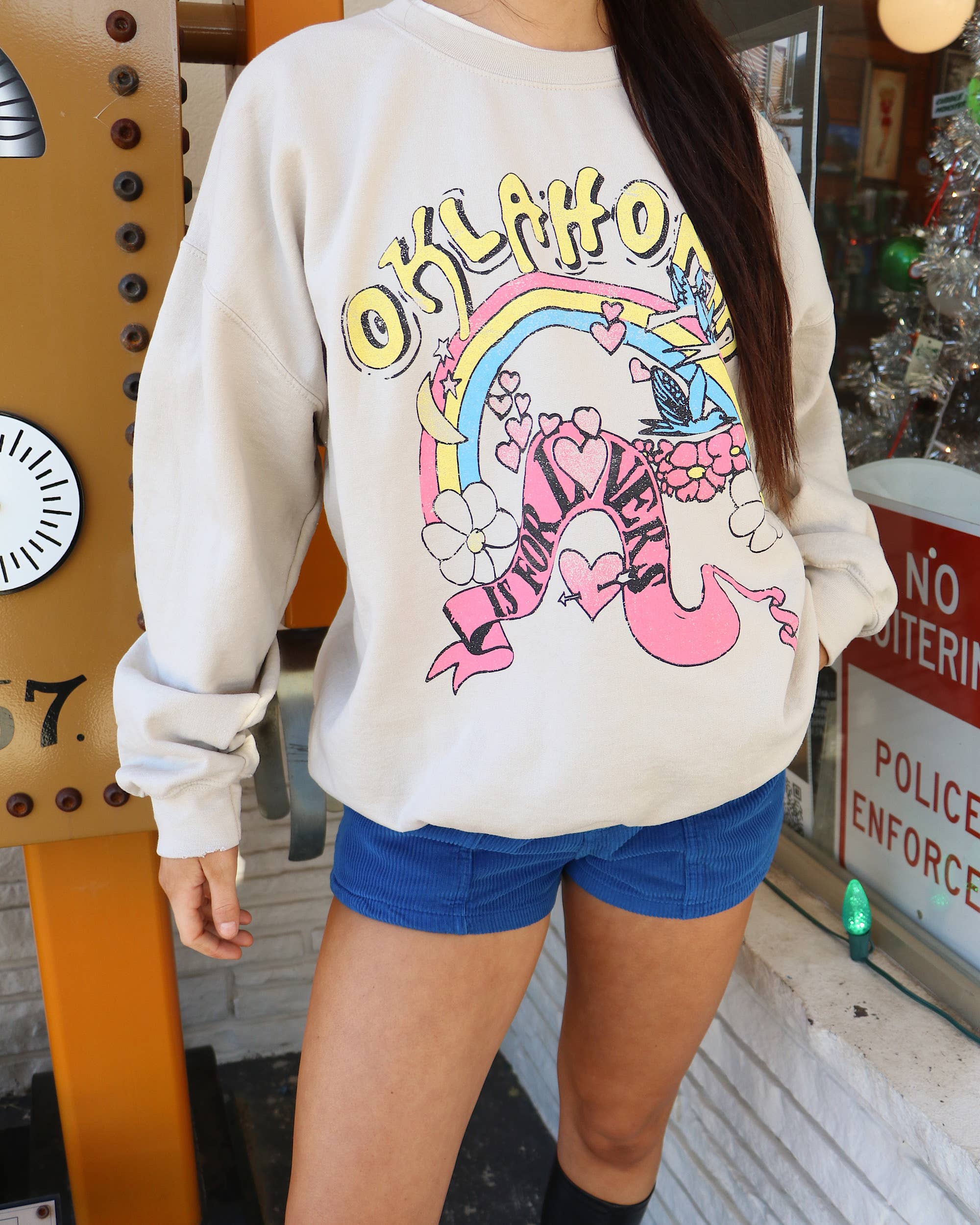 Ok Is For Lovers Sand Thrifted Graphic Sweatshirt T-Shirts, Hoodie | PodTeesHub.com