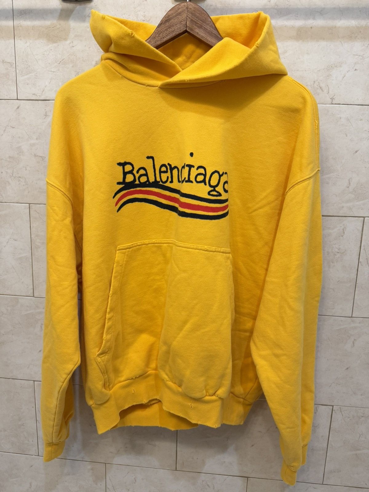 Balenciaga Campaign Hand Drawn Hoodie Yellow T-Shirts, Sweatshirt | PodTeesHub.com
