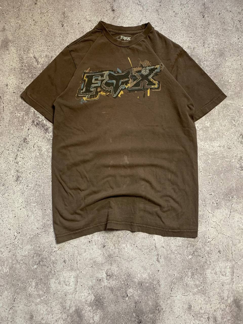 Fox Racing Vintage Y2k Fox Racing Brown T Shirt Sz L Rare Men S Hoodie, Sweatshirt | PodTeesHub.com