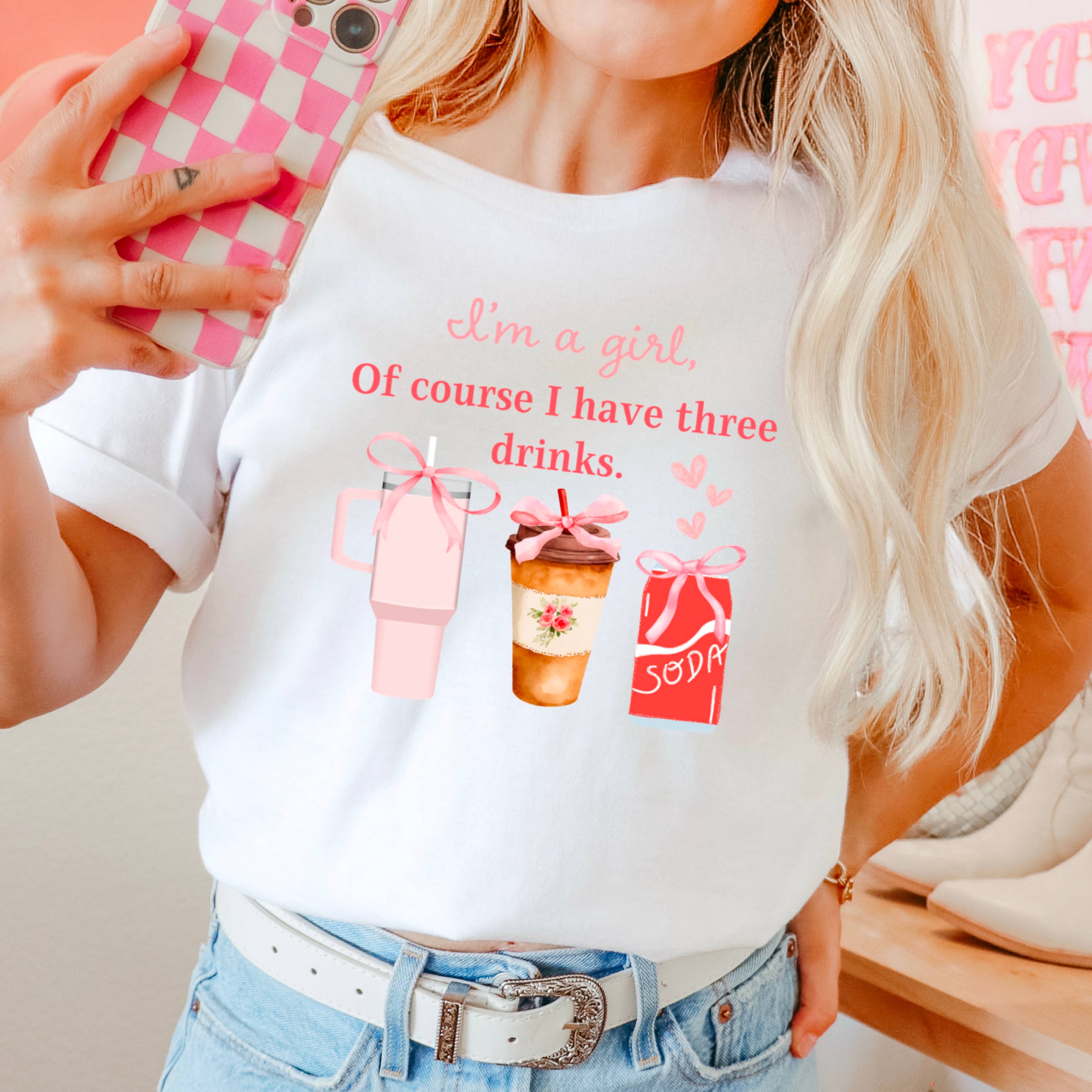 I’M Just A Girl | Preppy Graphic Shirt | Comfort Colors Hoodie, Sweatshirt | PodTeesHub.com