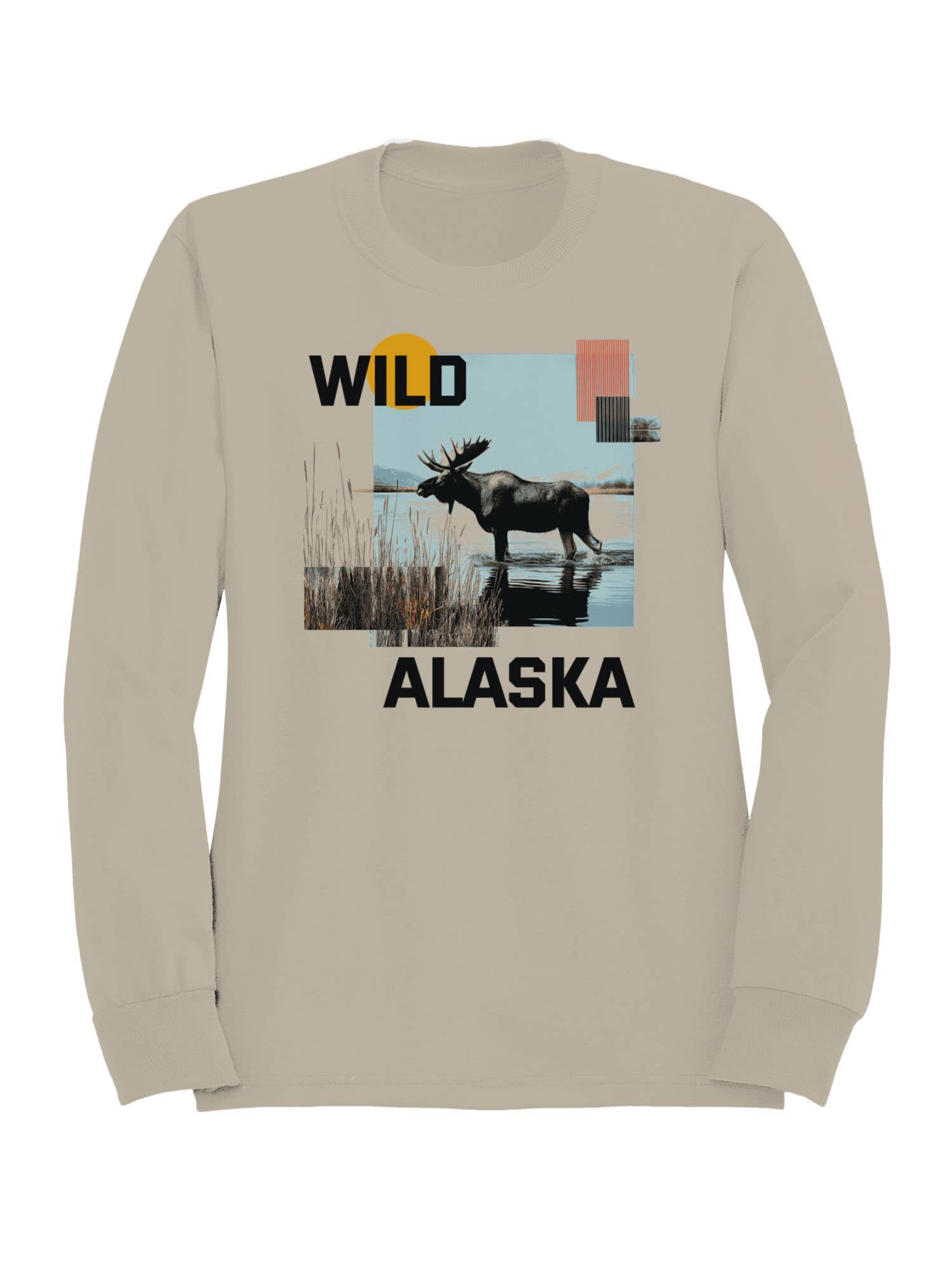 Majestic Wild Alaska Moose Scene Men's Sweatshirt T-Shirts, Hoodie | PodTeesHub.com