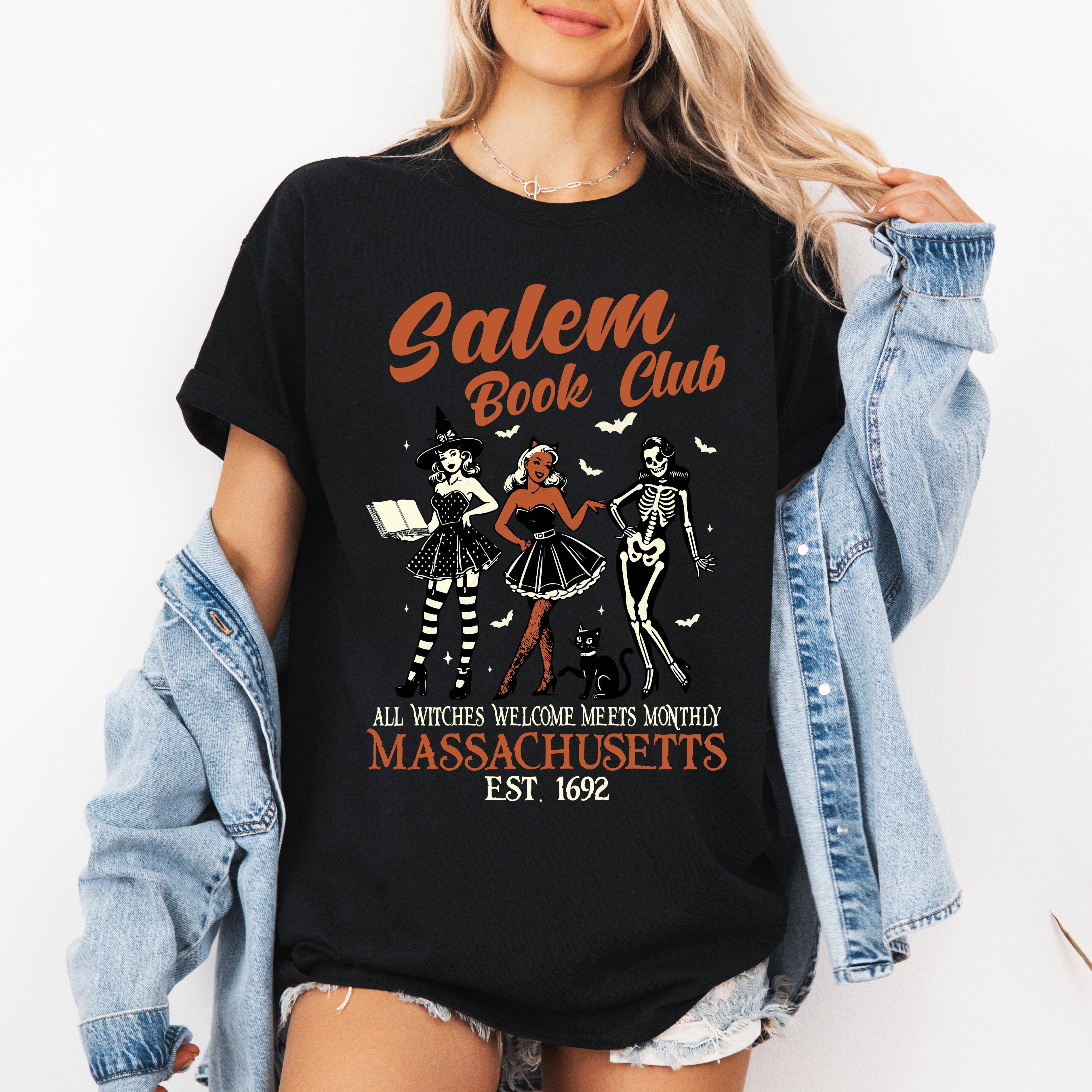 Salem Book Club, Est 1692, Halloween, Reading, Books, Tshirt Hoodie, Sweatshirt | PodTeesHub.com
