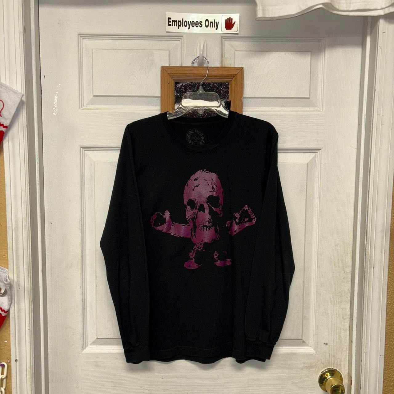 Hearts Chrome Hearts Foti Skull Long Sleeve Tee Hoodie, Sweatshirt | PodTeesHub.com