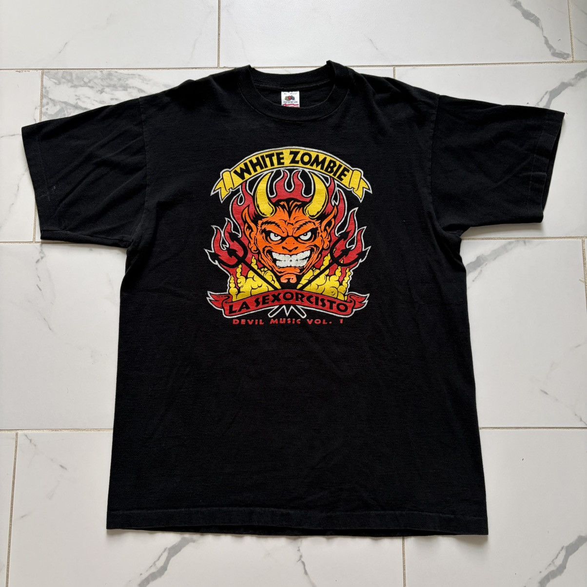Vintage 1992 White Zombie La Sexorcisto Devil Music T Shirt Hoodie, Sweatshirt | PodTeesHub.com