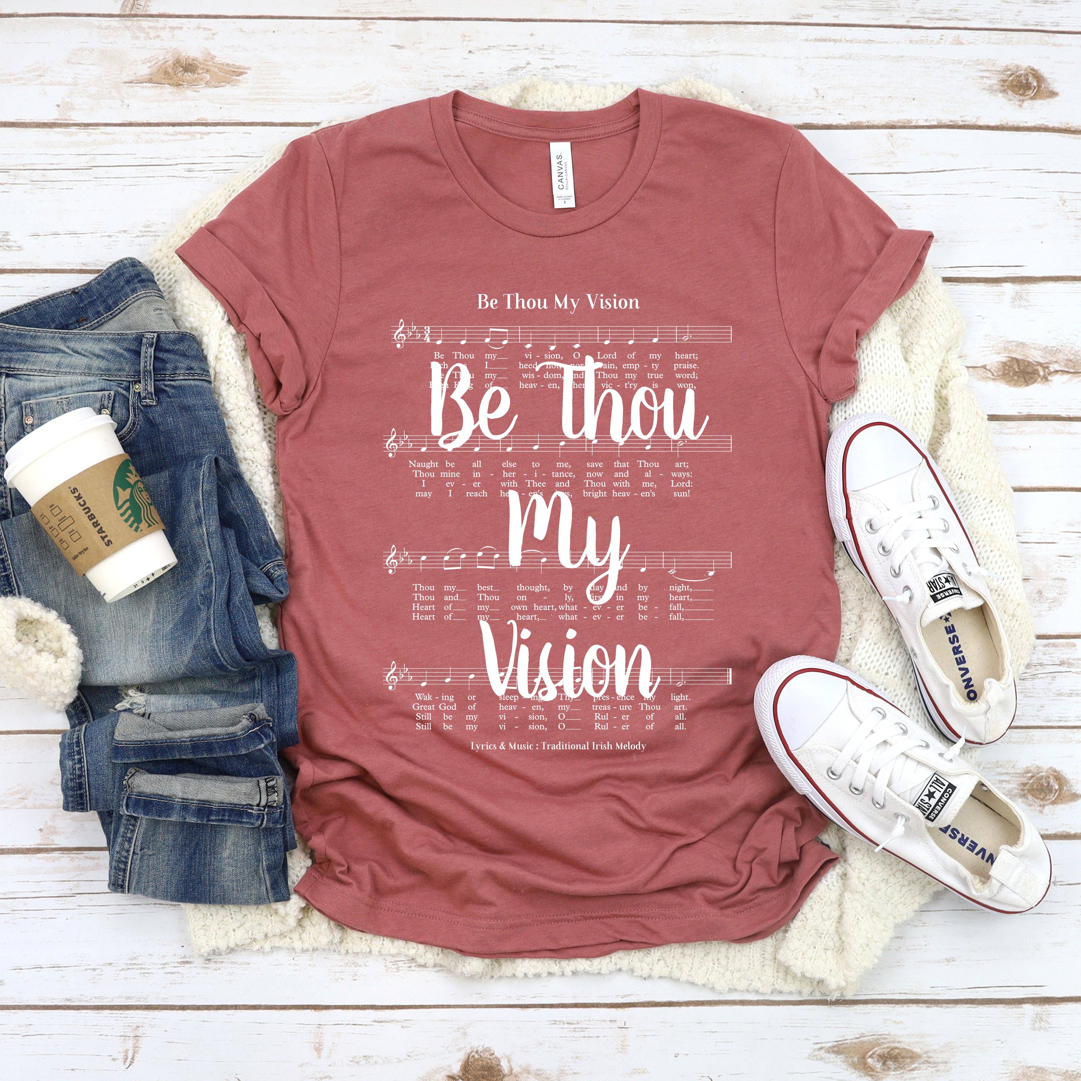 Be Thou My Vision Hymn T-Shirt - White Ink Hoodie, Sweatshirt | PodTeesHub.com