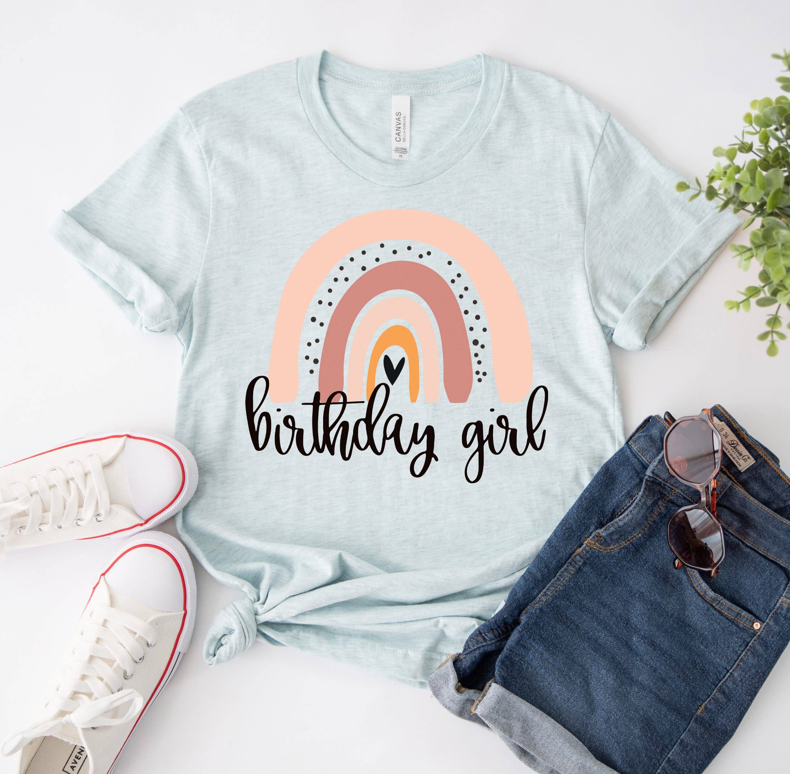 Birthday Girl Rainbow T-Shirt Hoodie, Sweatshirt | PodTeesHub.com