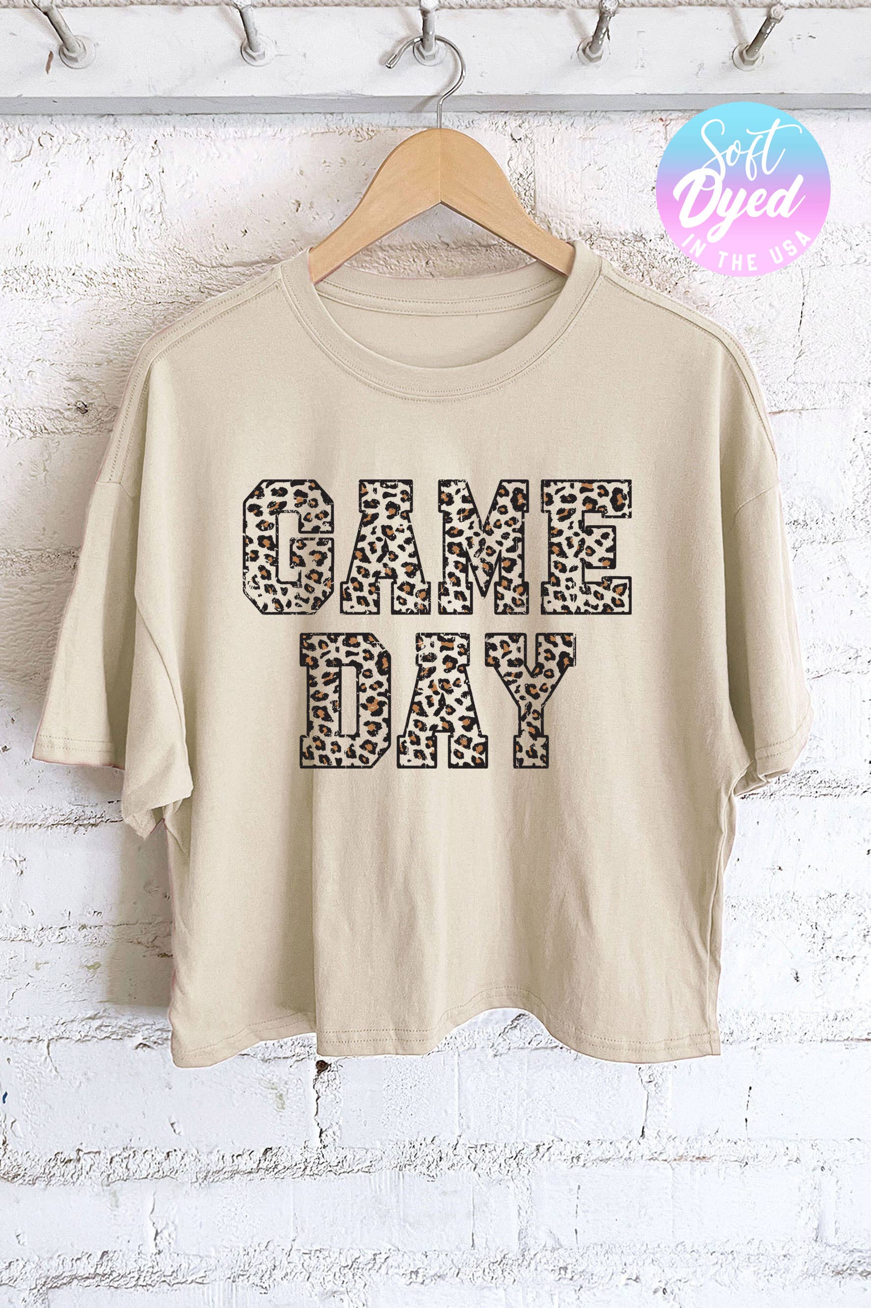 Game Day Women's Relaxed Boxy Fit Graphic Tee Hoodie, Sweatshirt | PodTeesHub.com