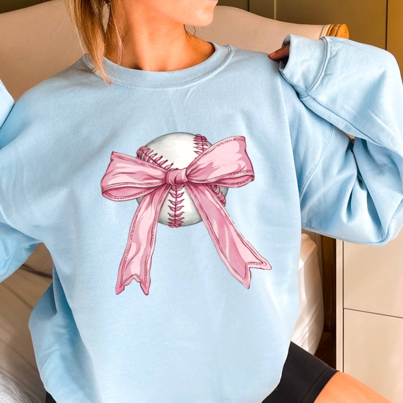 Coquette Baseball Graphic Sweatshirt | Baseball Sweatshirt T-Shirts, Hoodie | PodTeesHub.com