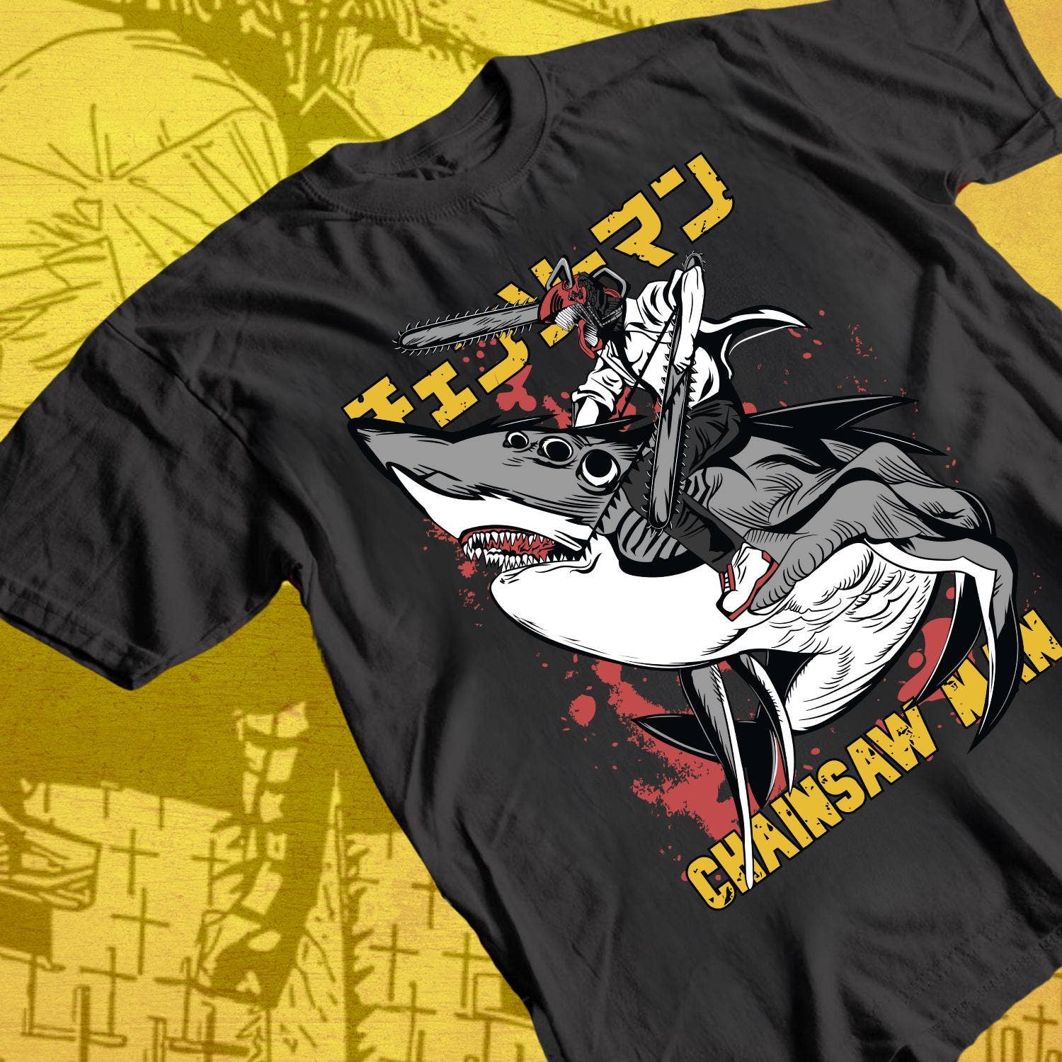 Chainsaw Man Denji Manga Anime Tee Shirt Hoodie, Sweatshirt | PodTeesHub.com