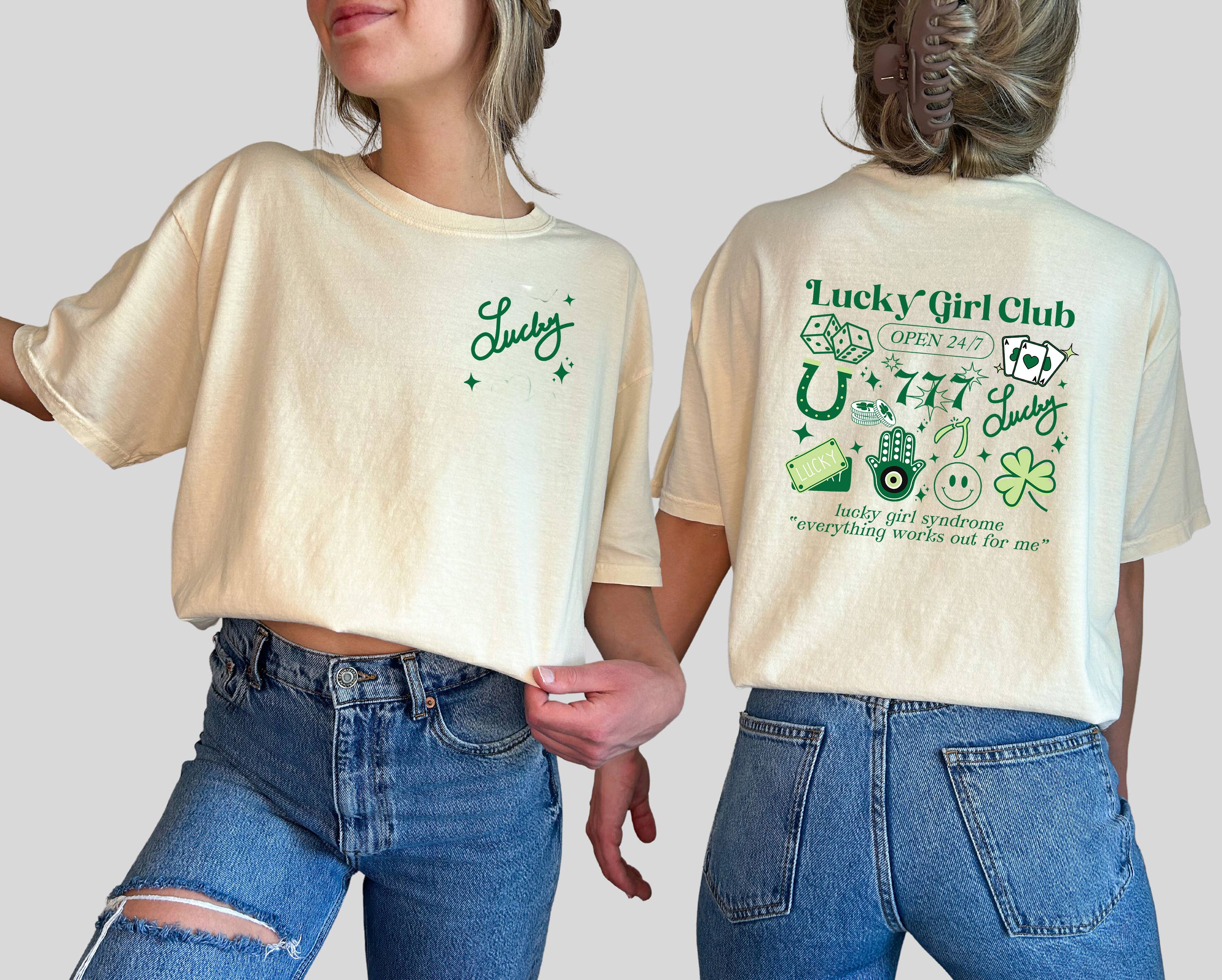St. Patricks Day Tee, Lucky, Trendy Graphic Apparel, Lucky Hoodie, Sweatshirt | PodTeesHub.com