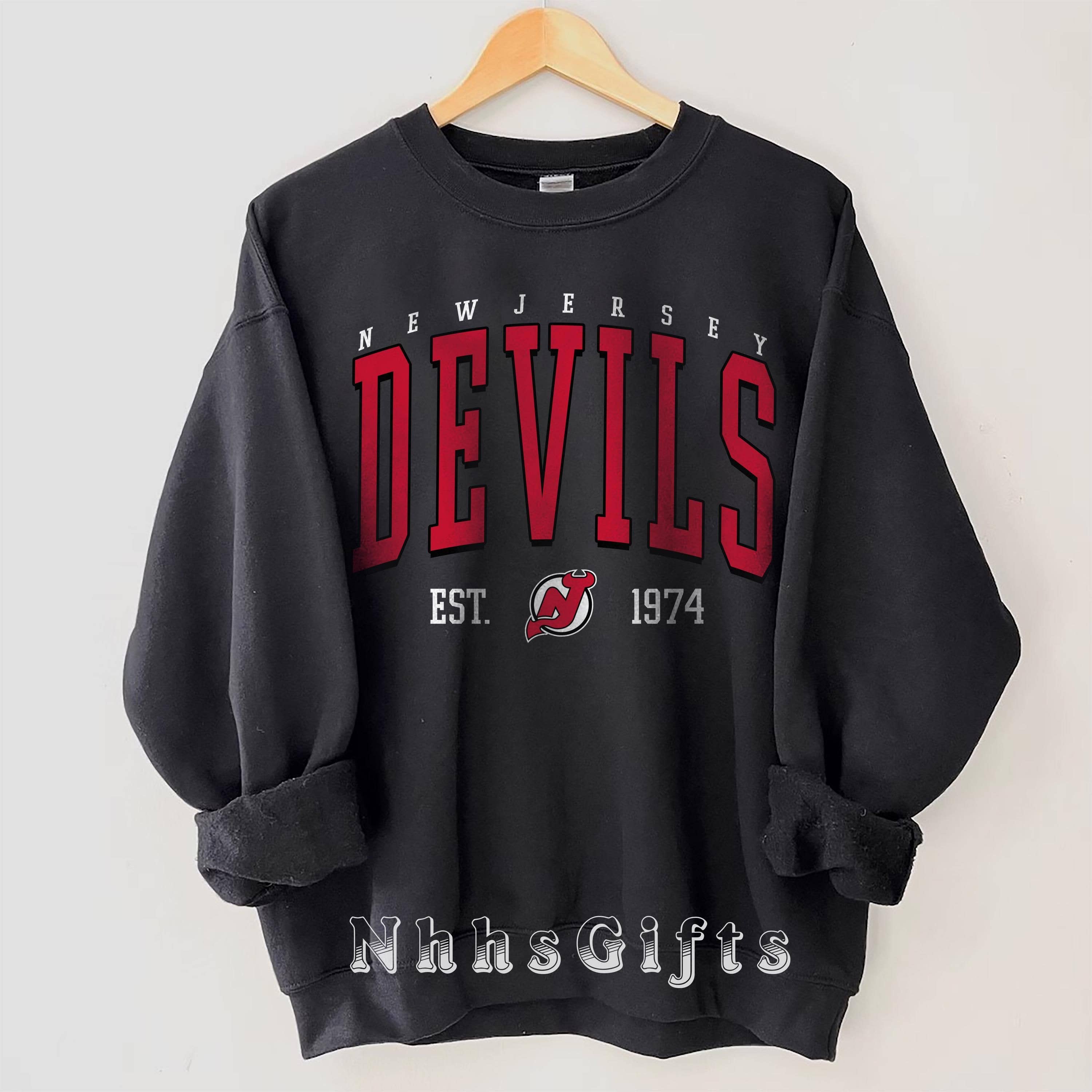 New Jersey Devils Retro Hockey Fan Sweatshirt T-Shirts, Hoodie | PodTeesHub.com