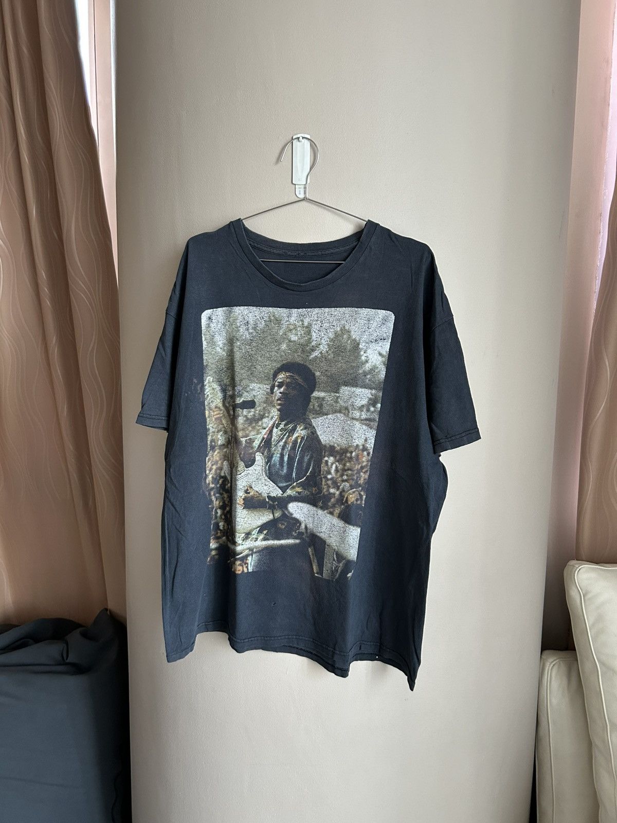 Band Tees Vintage Jimi Hendrix Thrashed Band Tee Shirt Erd Paly Hoodie, Sweatshirt | PodTeesHub.com