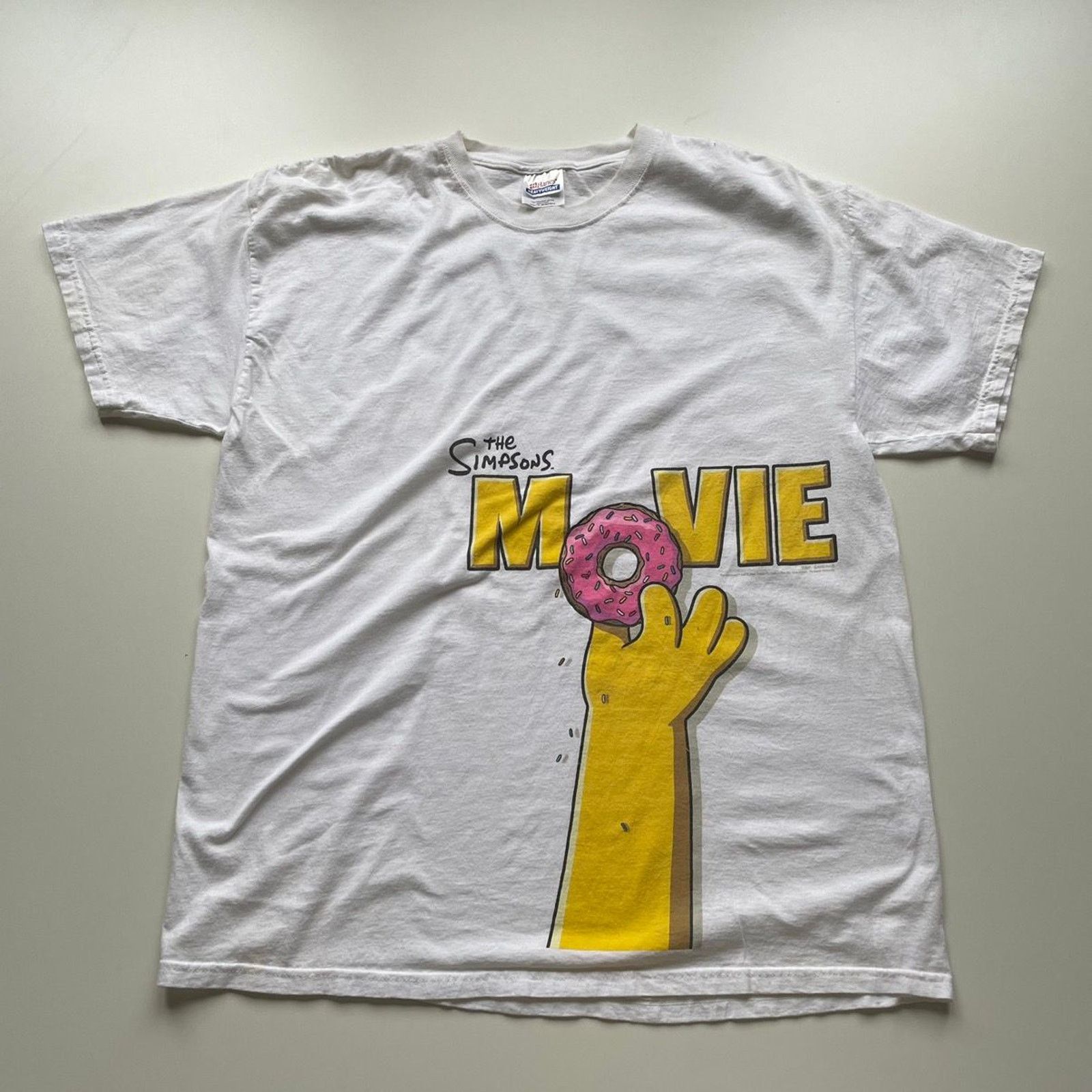 Simpsons Vintage Y2k Simpsons Movie Promo Xl White Rare T-Shirts, Hoodie, Sweatshirt
