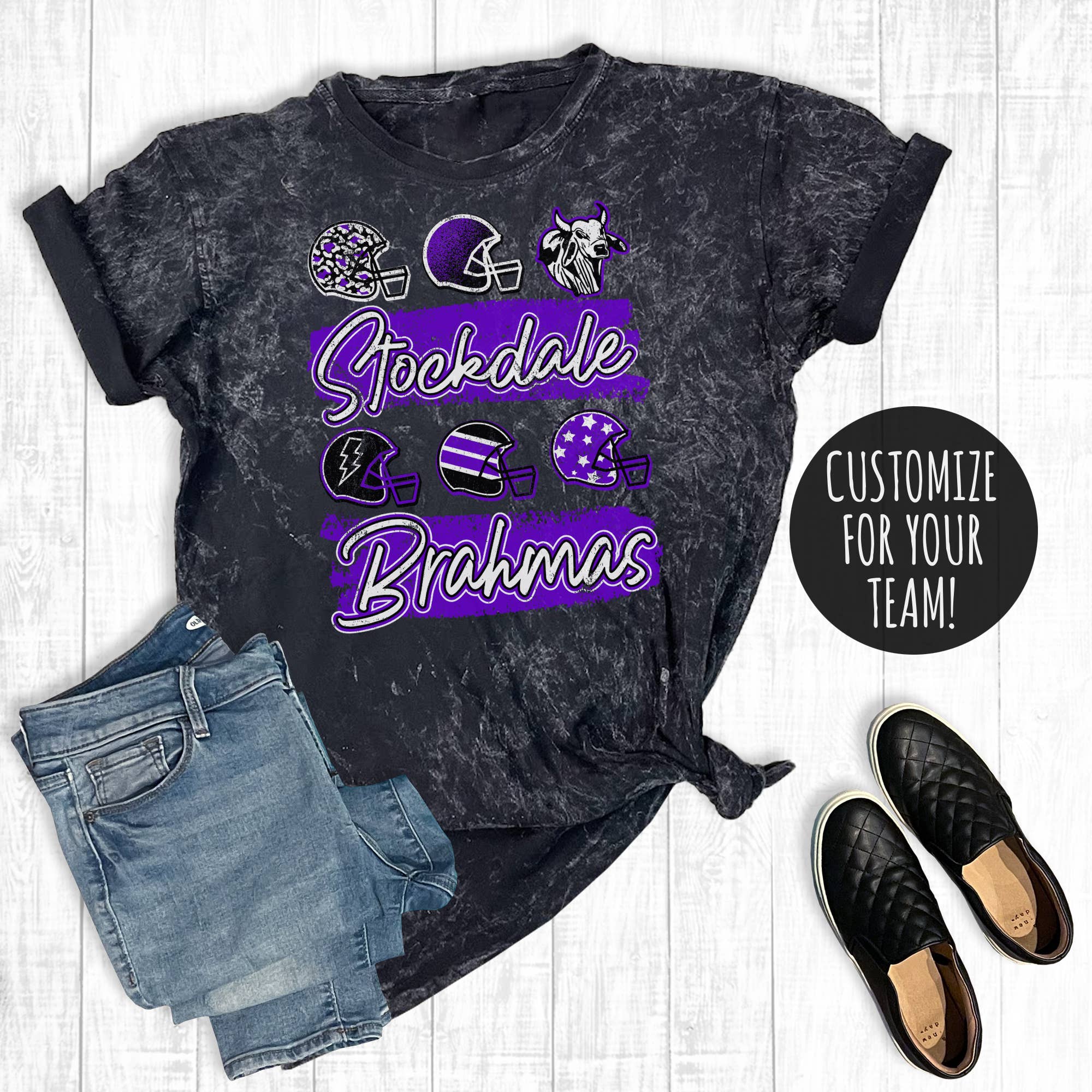 Custom Retro Football Helmets Mineral Wash Graphic Tee Hoodie, Sweatshirt | PodTeesHub.com