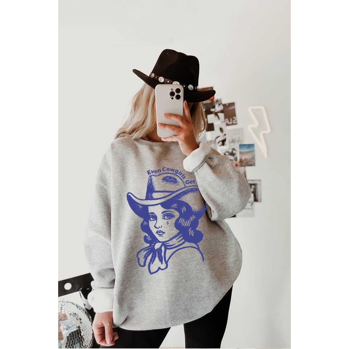 Cowgirls Western Vintage  Graphic Sweatshirts Graphic Tee Hoodie | PodTeesHub.com