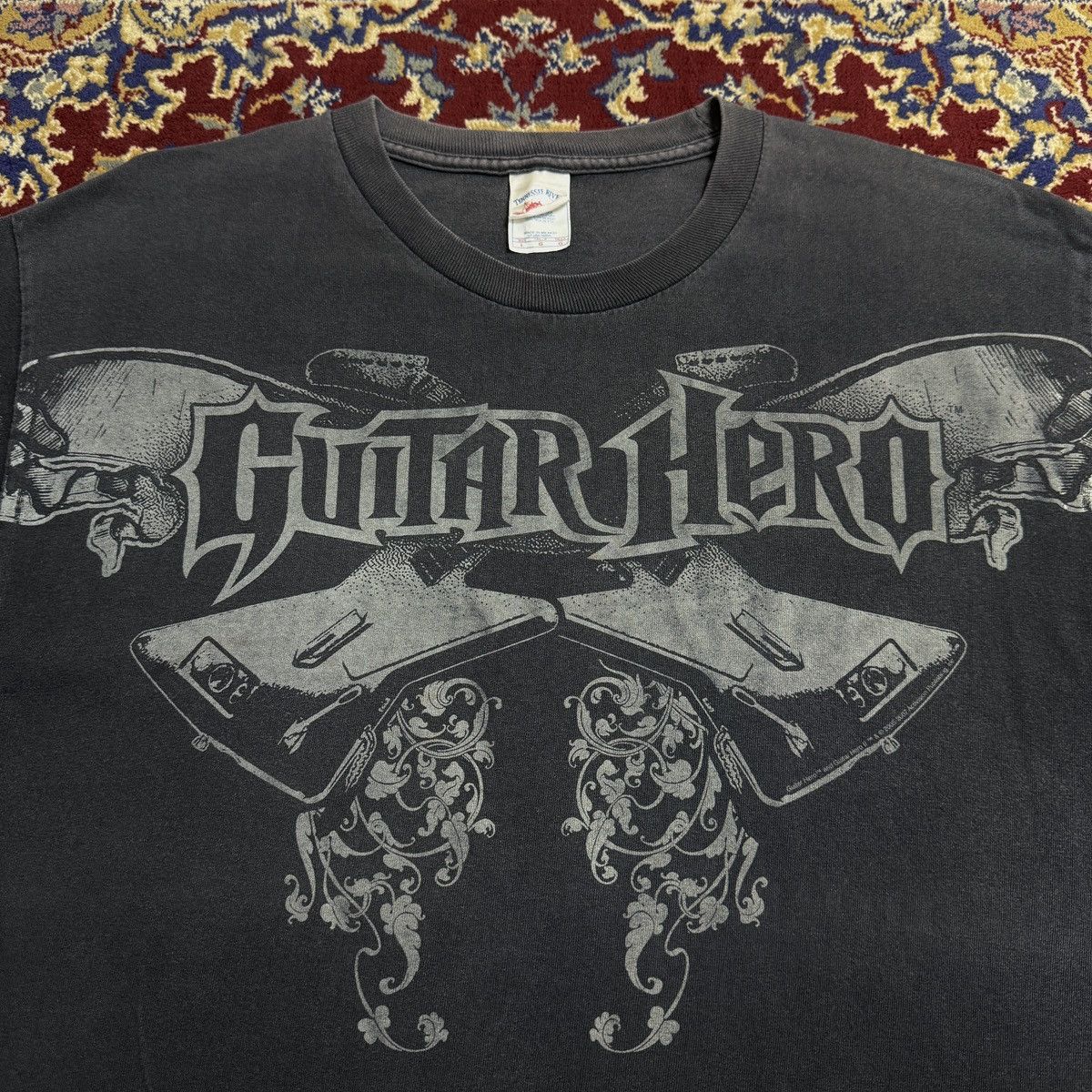 Playstation 2000s Guitar Hero Music Video Game Promo Tee Activision Y2k Hoodie, Sweatshirt | PodTeesHub.com