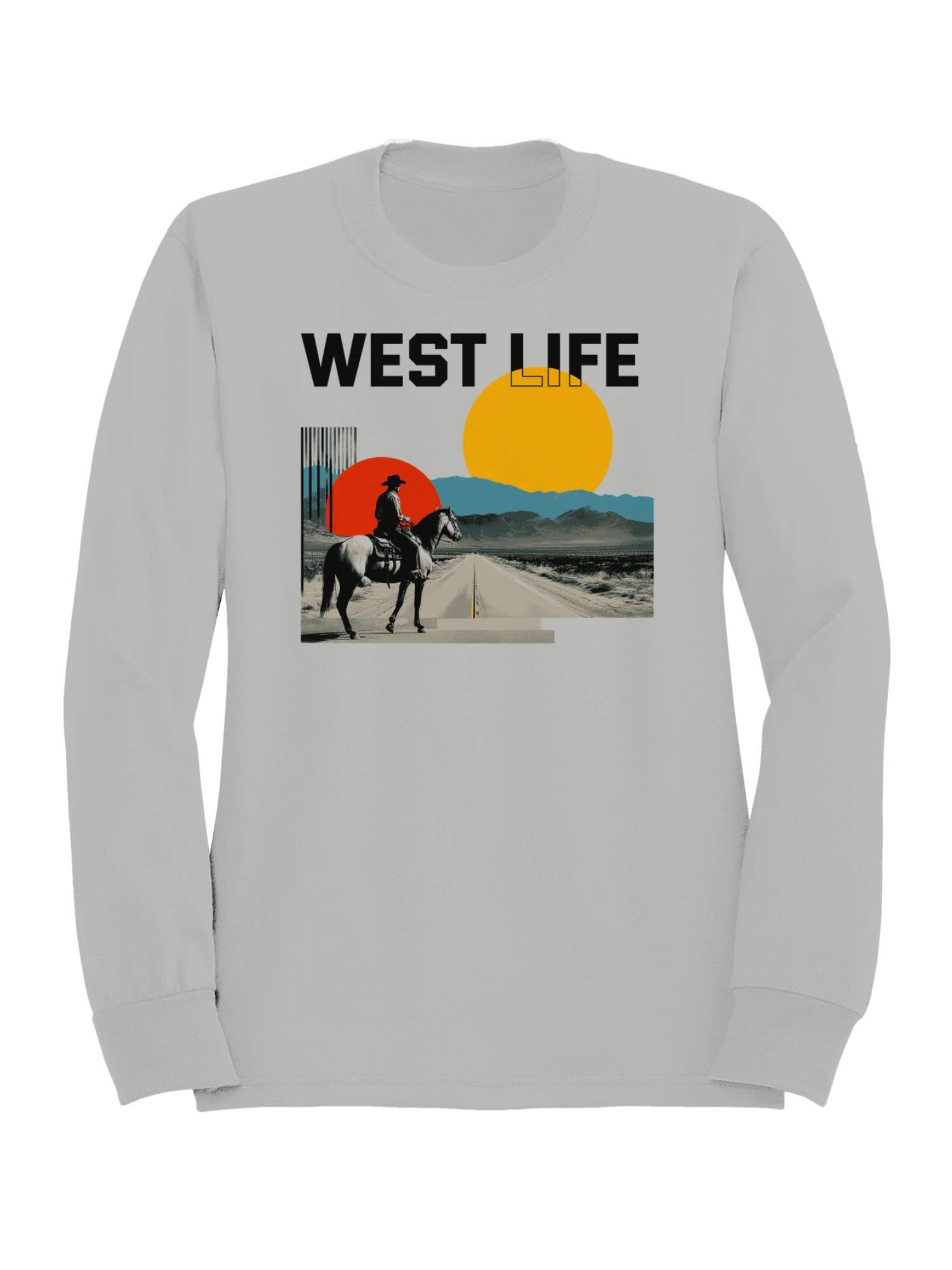 Western Sunset Cowboy Adventure Women's Sweatshirt T-Shirts, Hoodie | PodTeesHub.com