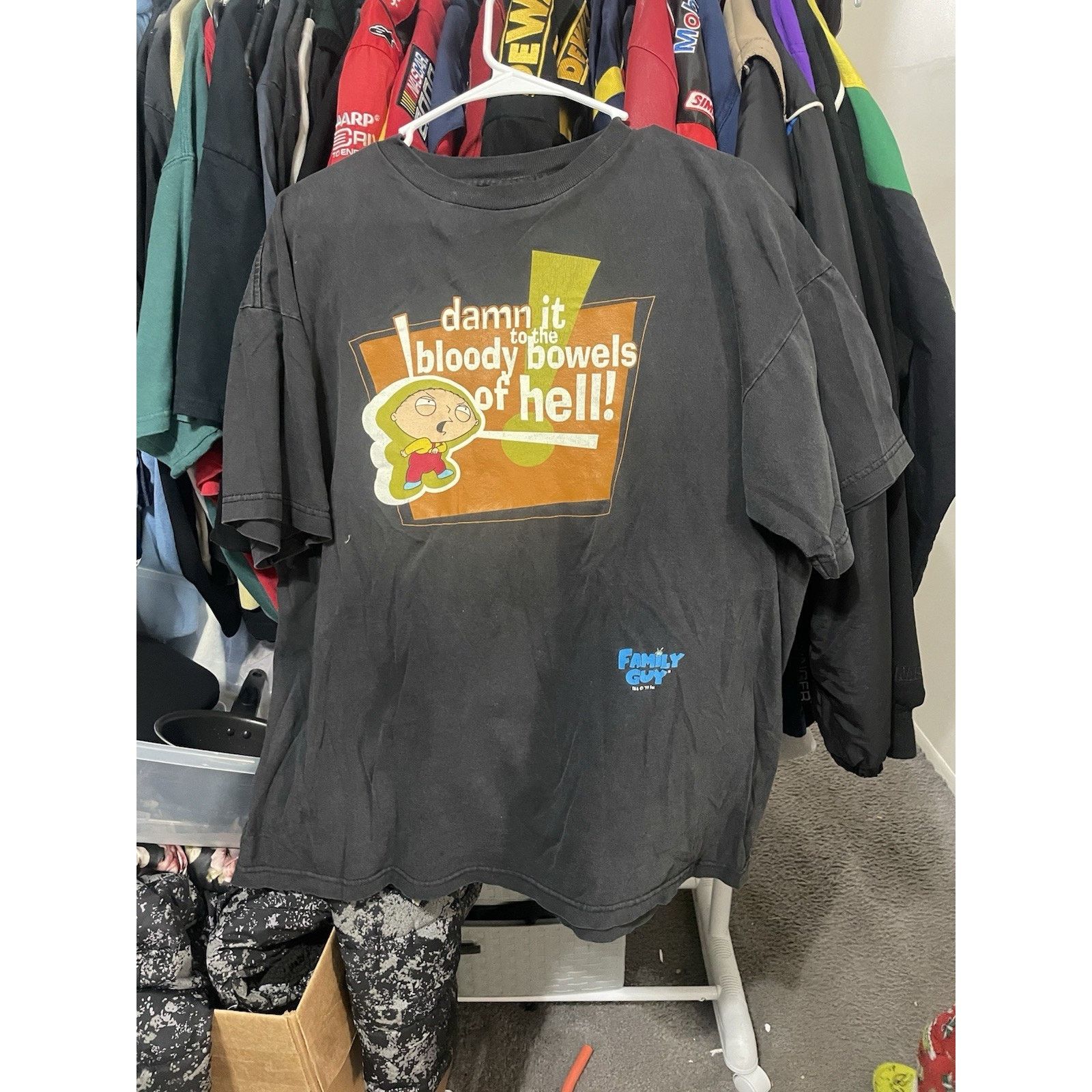 707 Size Xl Vtg 1999 Family Guy Stewie Damn It To Bloody Shirt Hoodie, Sweatshirt | PodTeesHub.com