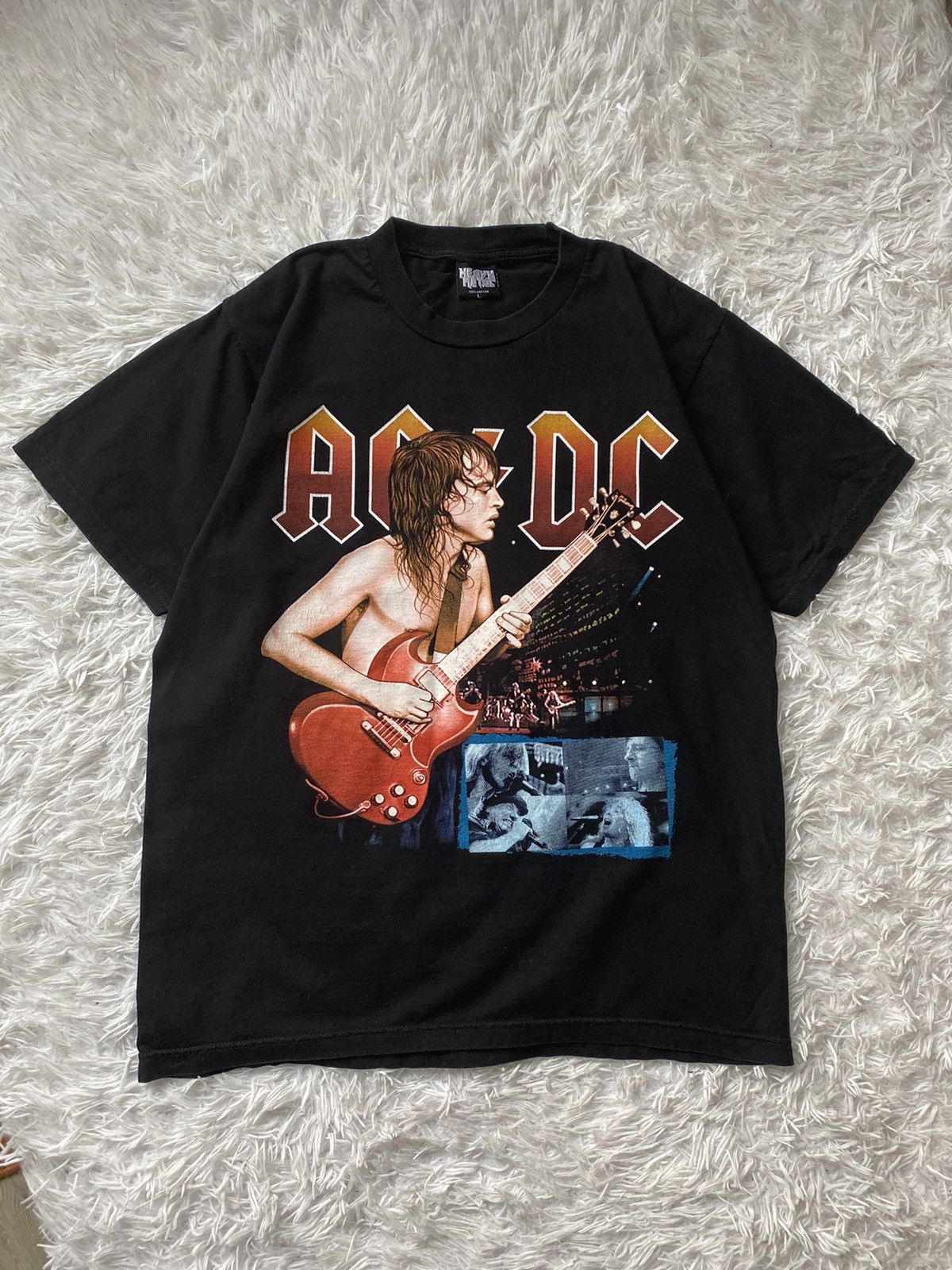 Band Tees Vintage Ac Dc Heavy Metal T Shirt Sz L Hoodie, Sweatshirt | PodTeesHub.com