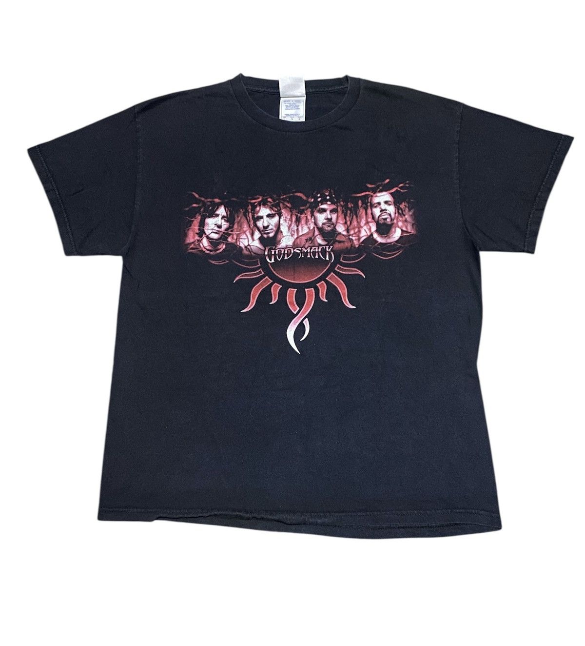 Band Tees Vintage Y2k Godsmack Hard Rock Post Grunge T Shirt Hoodie, Sweatshirt | PodTeesHub.com