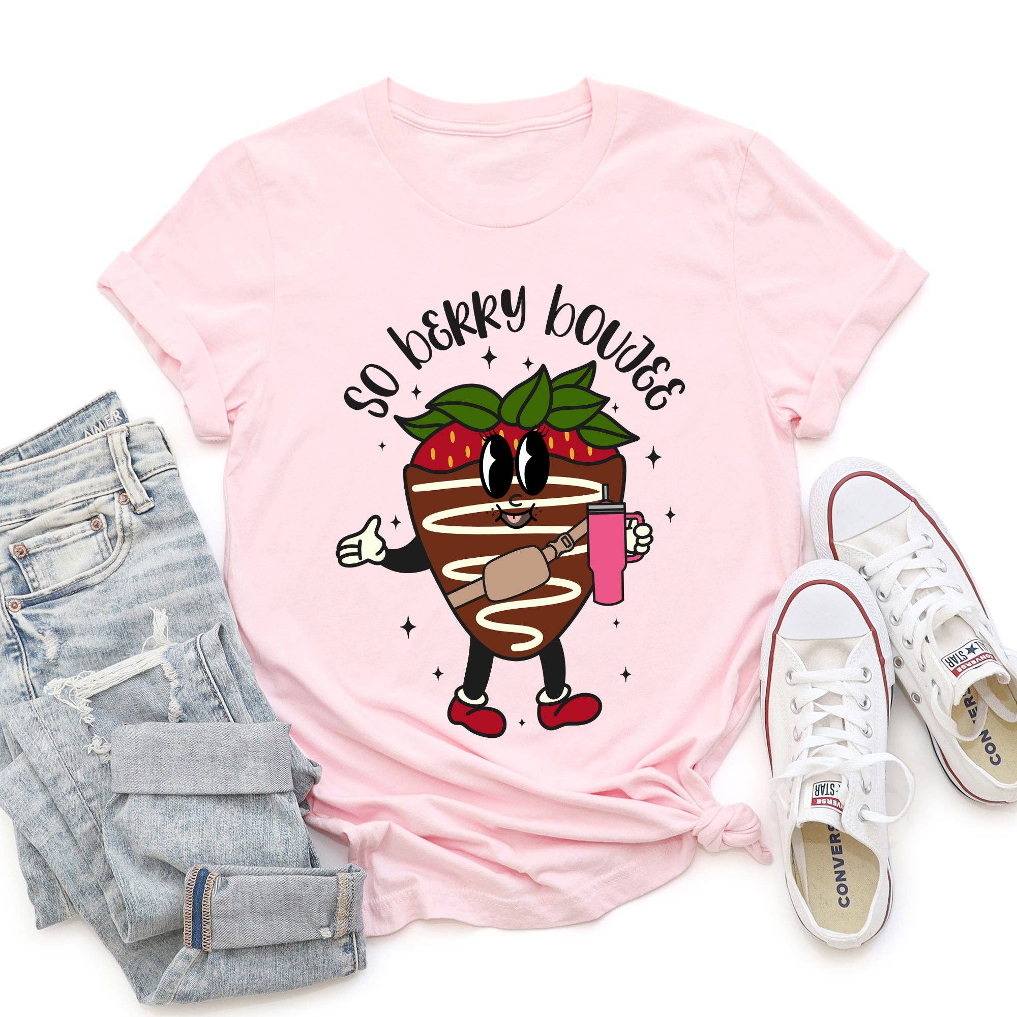 Super Soft Chocolate Strawberry T-Shirt Hoodie, Sweatshirt | PodTeesHub.com