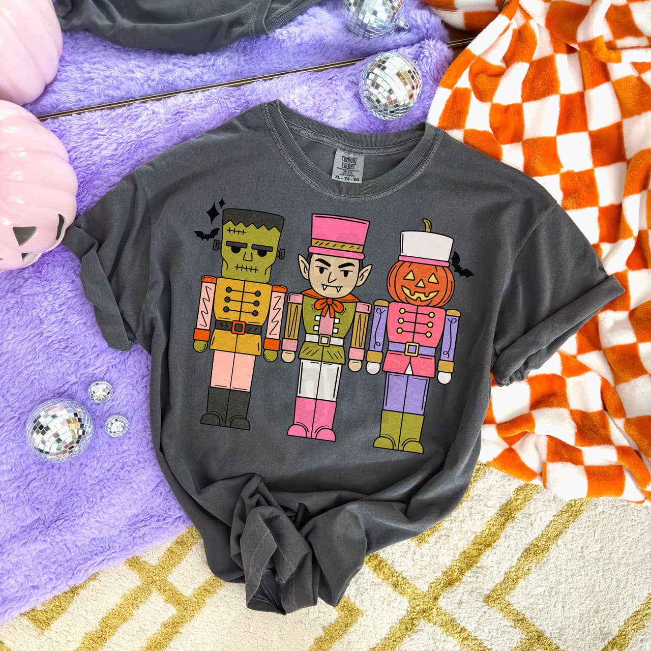 Spooky Character Nutcrackers Tee Hoodie, Sweatshirt | PodTeesHub.com