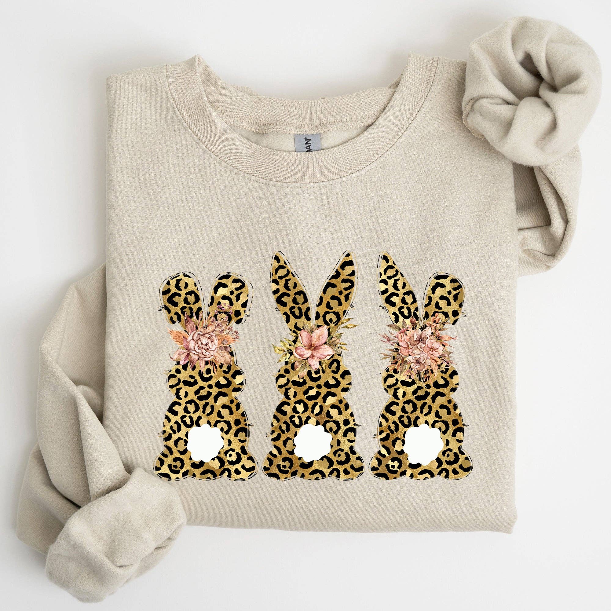 Leopard Print Easter Bunnies, Easter Rabbit Sweatshirt T-Shirts, Hoodie | PodTeesHub.com