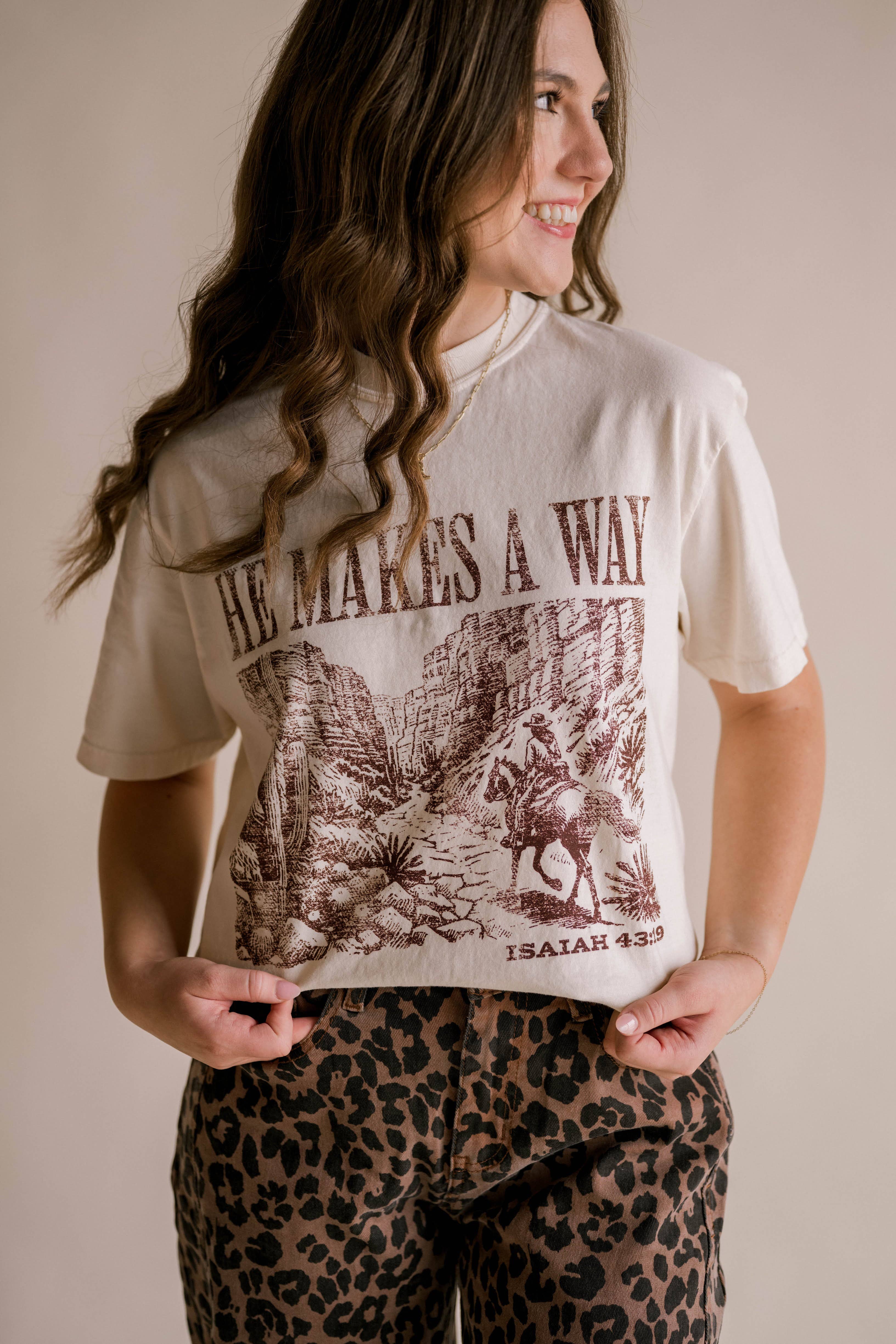 He Makes A Way Tee | Women's Christian Tee Hoodie, Sweatshirt | PodTeesHub.com