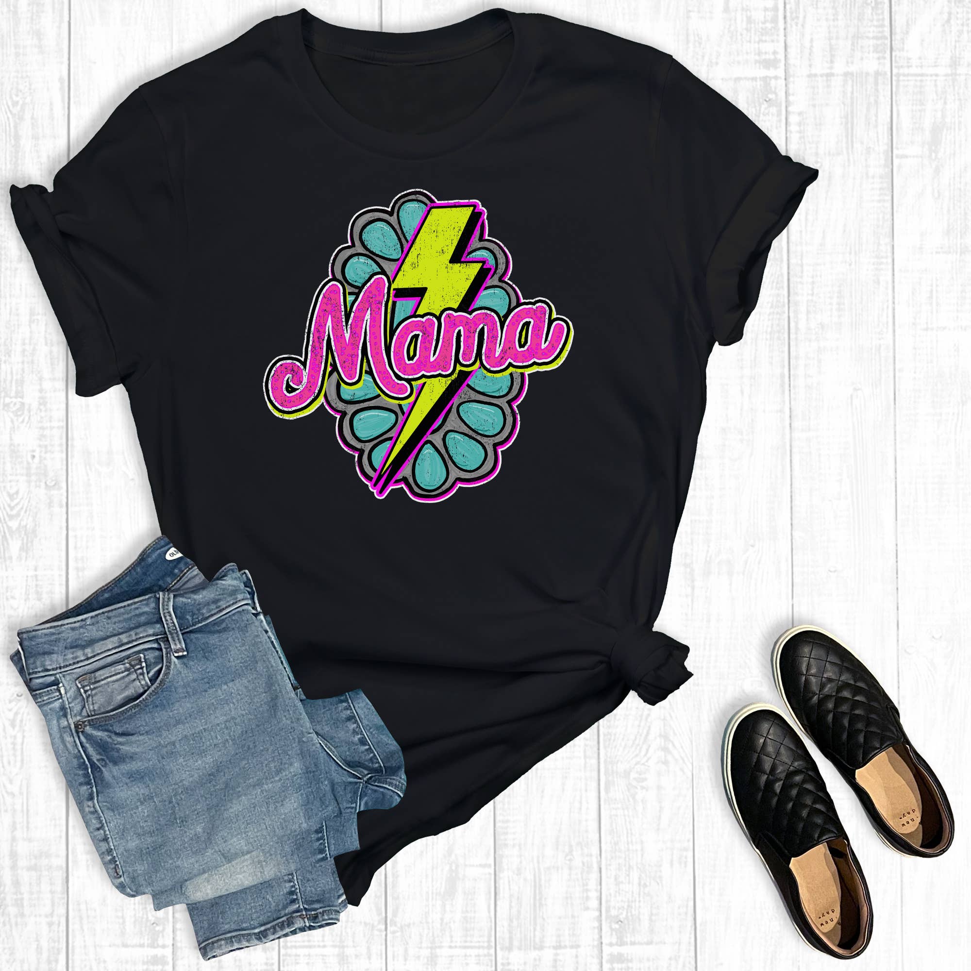 Western Turquoise Concho Mama Graphic Tee Hoodie, Sweatshirt | PodTeesHub.com