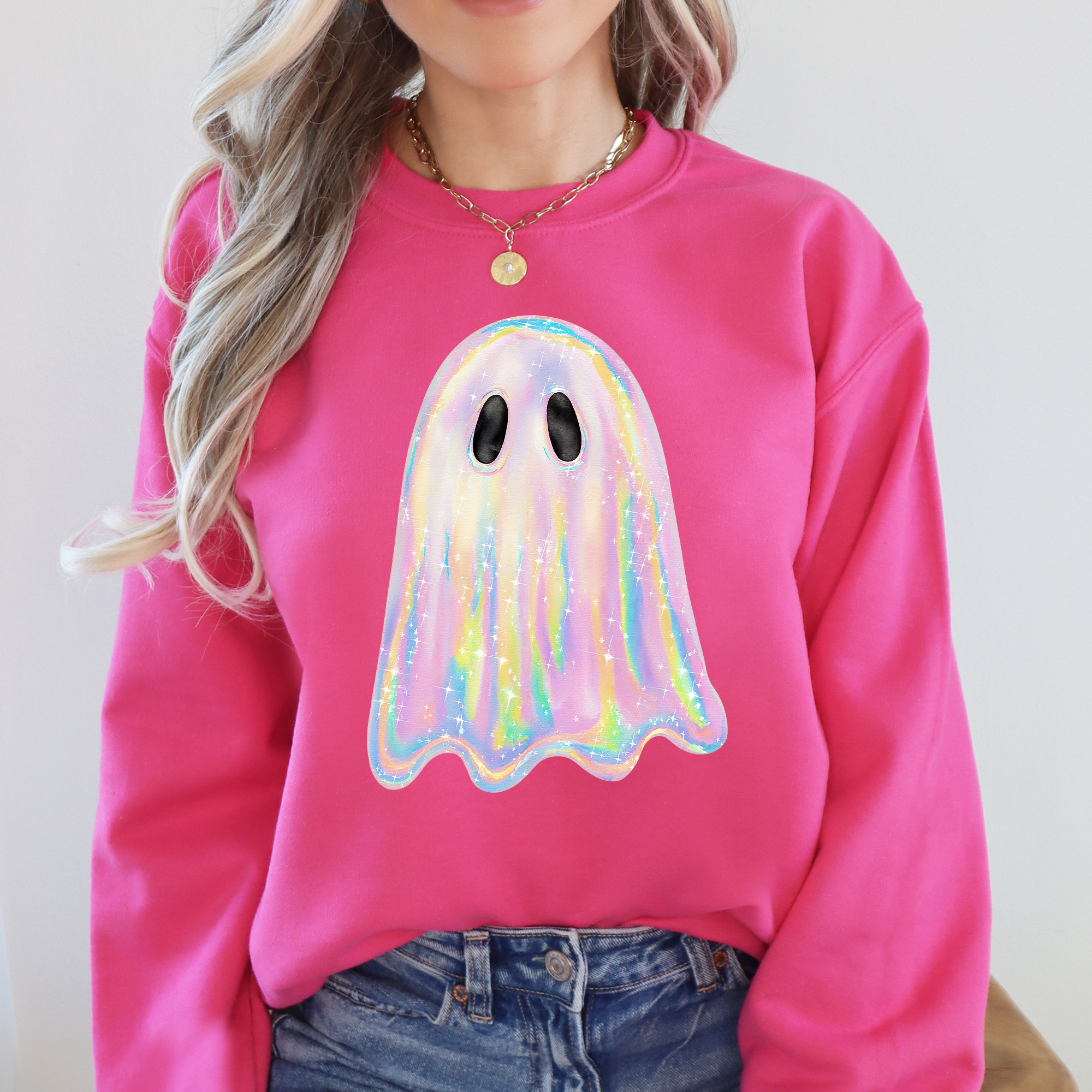 Shimmering Ghost, Iridescent Ghost Halloween Sweatshirt T-Shirts, Hoodie | PodTeesHub.com