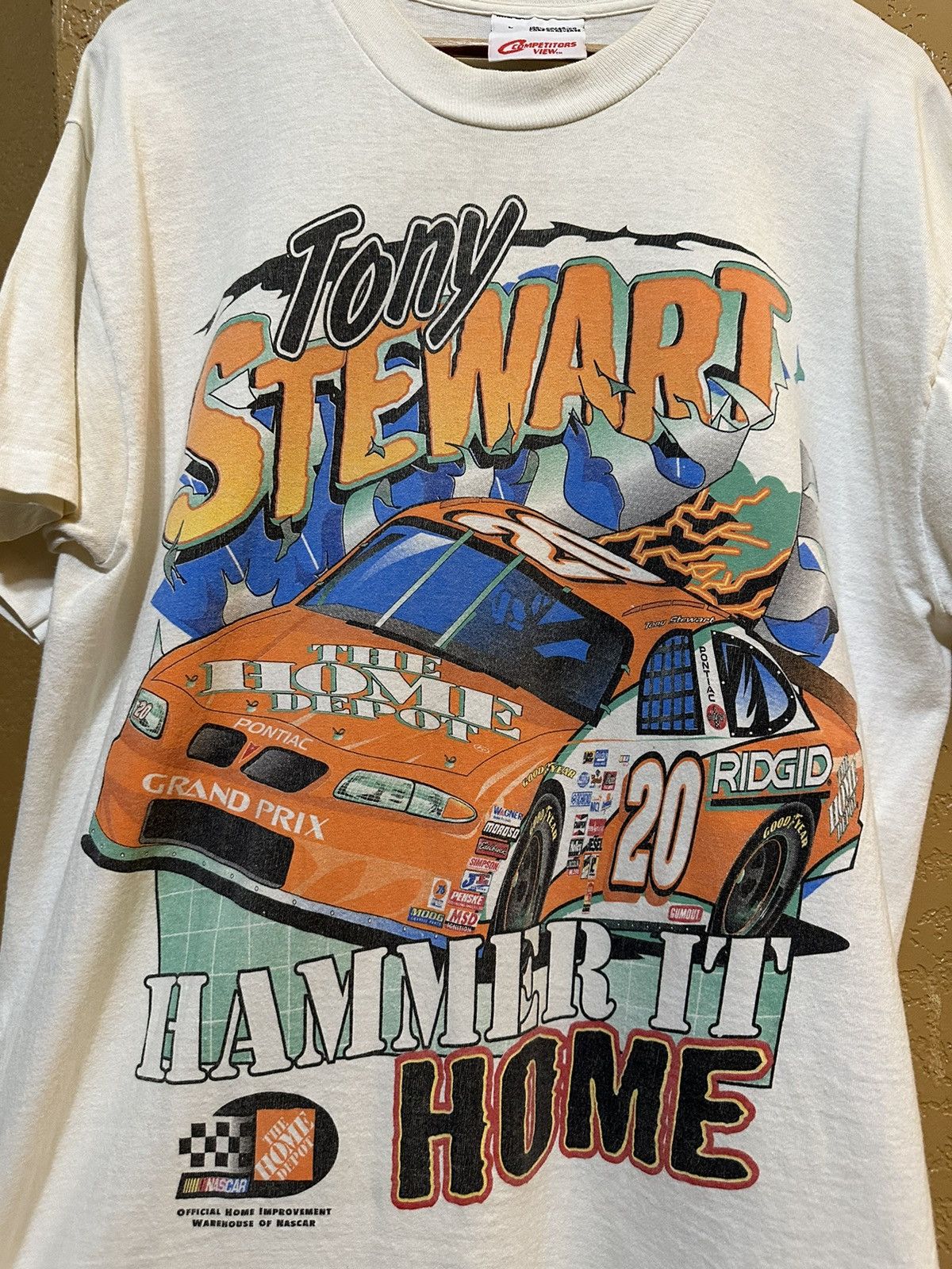 Vintage Nascar Home Depot Tony Stewart Aop Large 90s T-Shirts, Hoodie, Sweatshirt