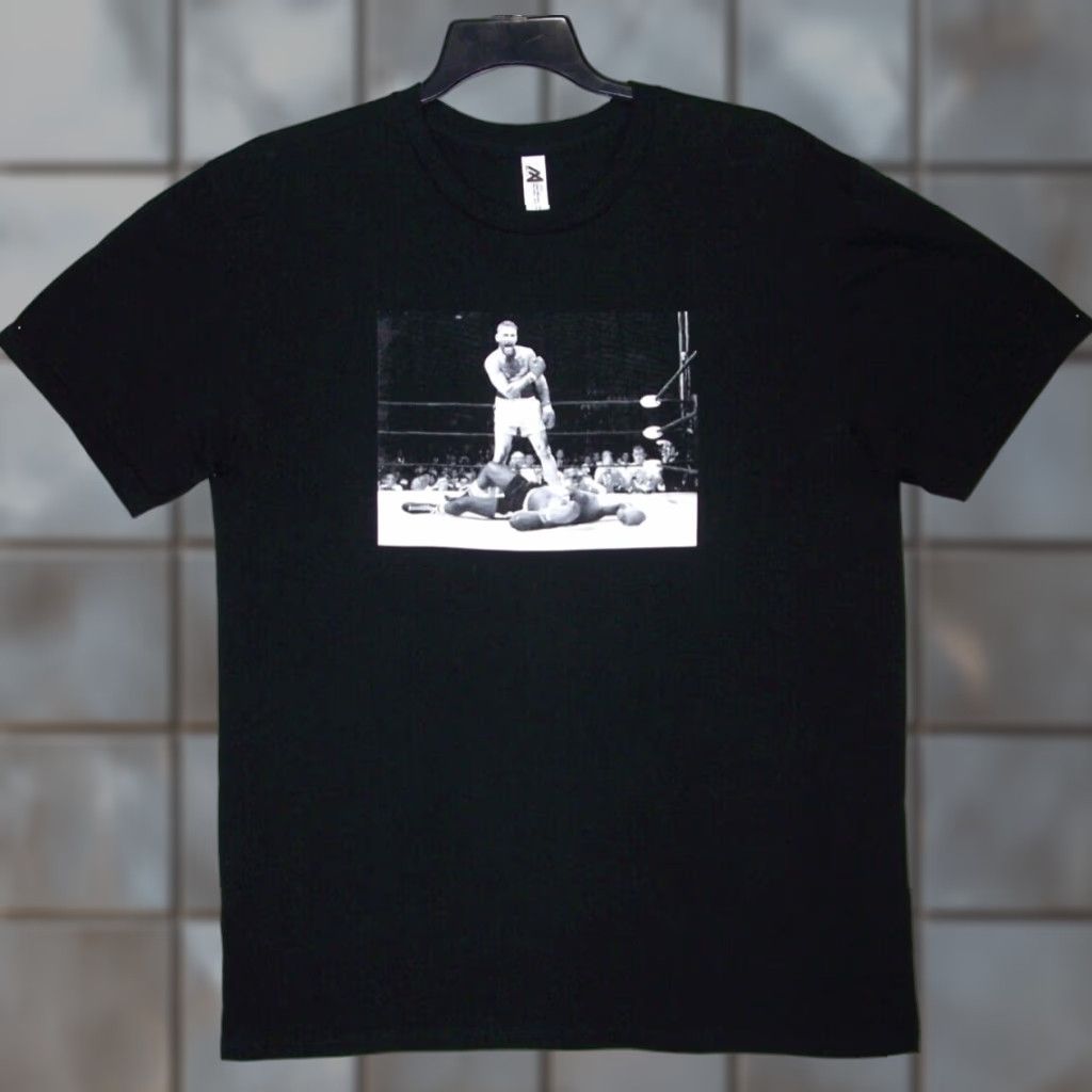 Vintage Boxing Shirt Mens Adult Large Black Cotton Short Sleeve Ko Graphic Sports T Shirt Hoodie, Sweatshirt | PodTeesHub.com