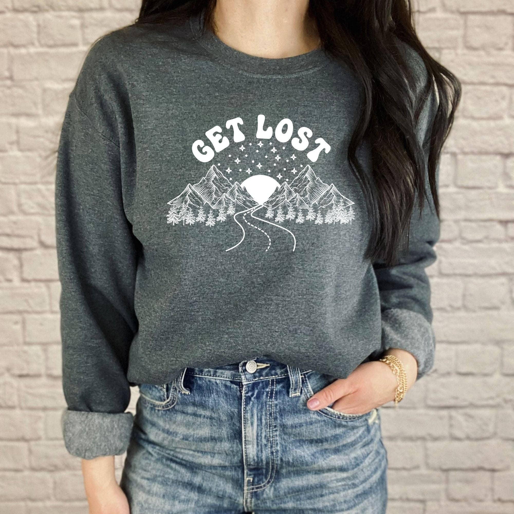 Get Lost Sweatshirt - Mountain Road Hoodie *Unisex Fit* T-Shirts | PodTeesHub.com