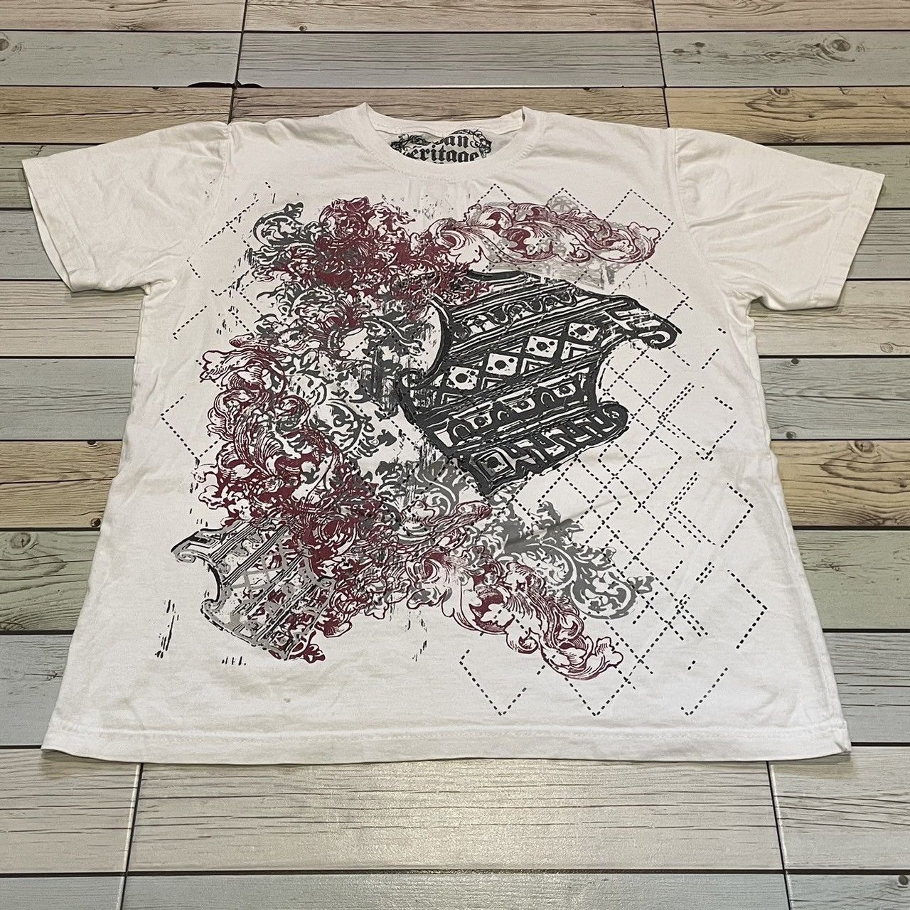 Ed Hardy X Tapout Rare Wings Cross Tee Y2k Affliction Style Hoodie, Sweatshirt | PodTeesHub.com