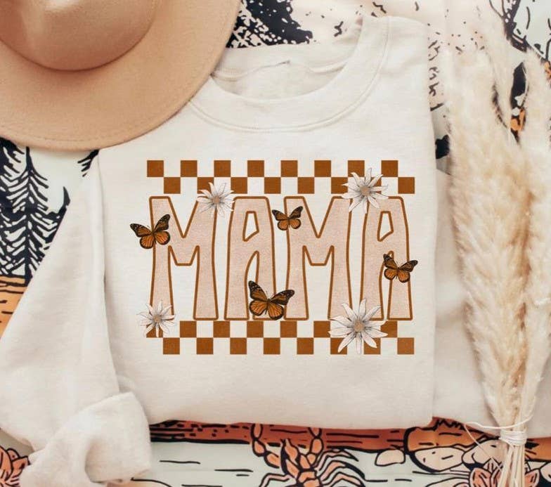 Boho Mama Crewneck Sweatshirt - Cute Gift For New Moms T-Shirts, Hoodie | PodTeesHub.com