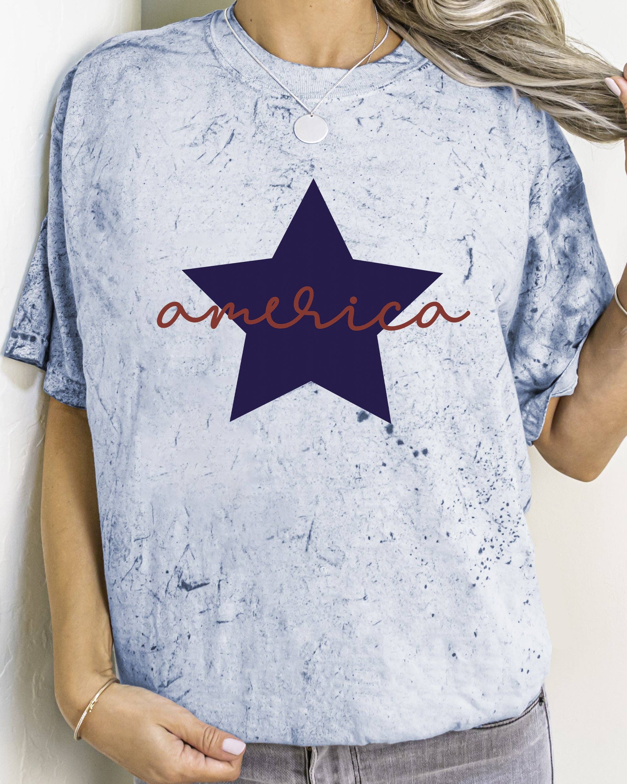 Retro America Star, Red White Blue, Patriotic, Tshirt Hoodie, Sweatshirt | PodTeesHub.com