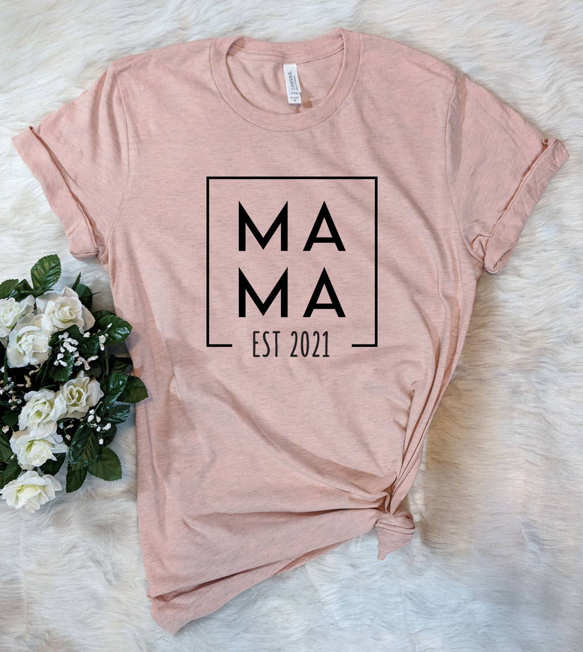 Mama Est 2021 - Mom Mama Fun Pregnancy Announcement T-Shirt Hoodie, Sweatshirt | PodTeesHub.com