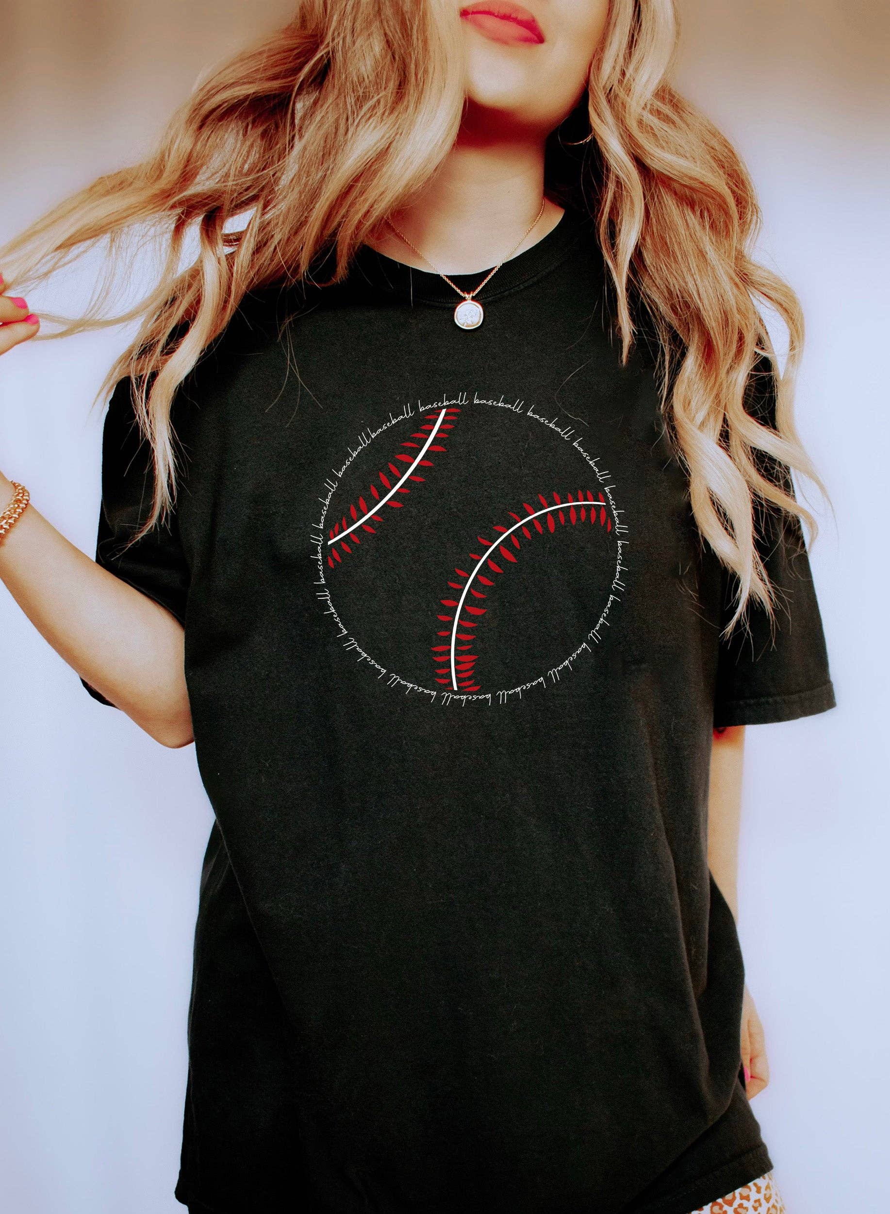 Chic Baseball Word Art Wh T-Shirt Hoodie, Sweatshirt | PodTeesHub.com