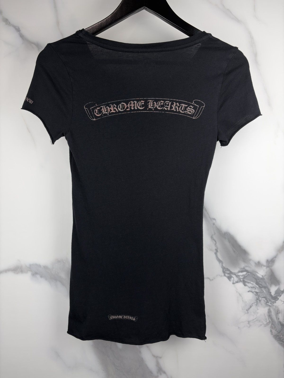 Hearts Chrome Hearts Distressed Logo Raw Hem Tshirt Hoodie, Sweatshirt | PodTeesHub.com