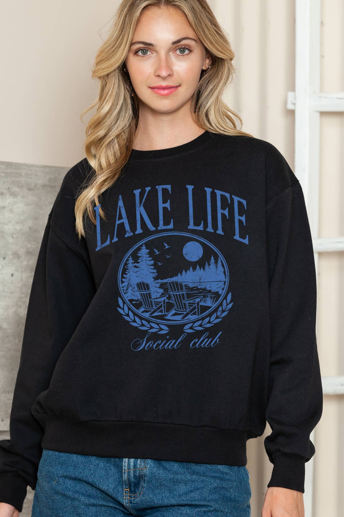 Women Lake Life Graphic Print Solid Sweater T-Shirts, Hoodie, Sweatshirt | PodTeesHub.com
