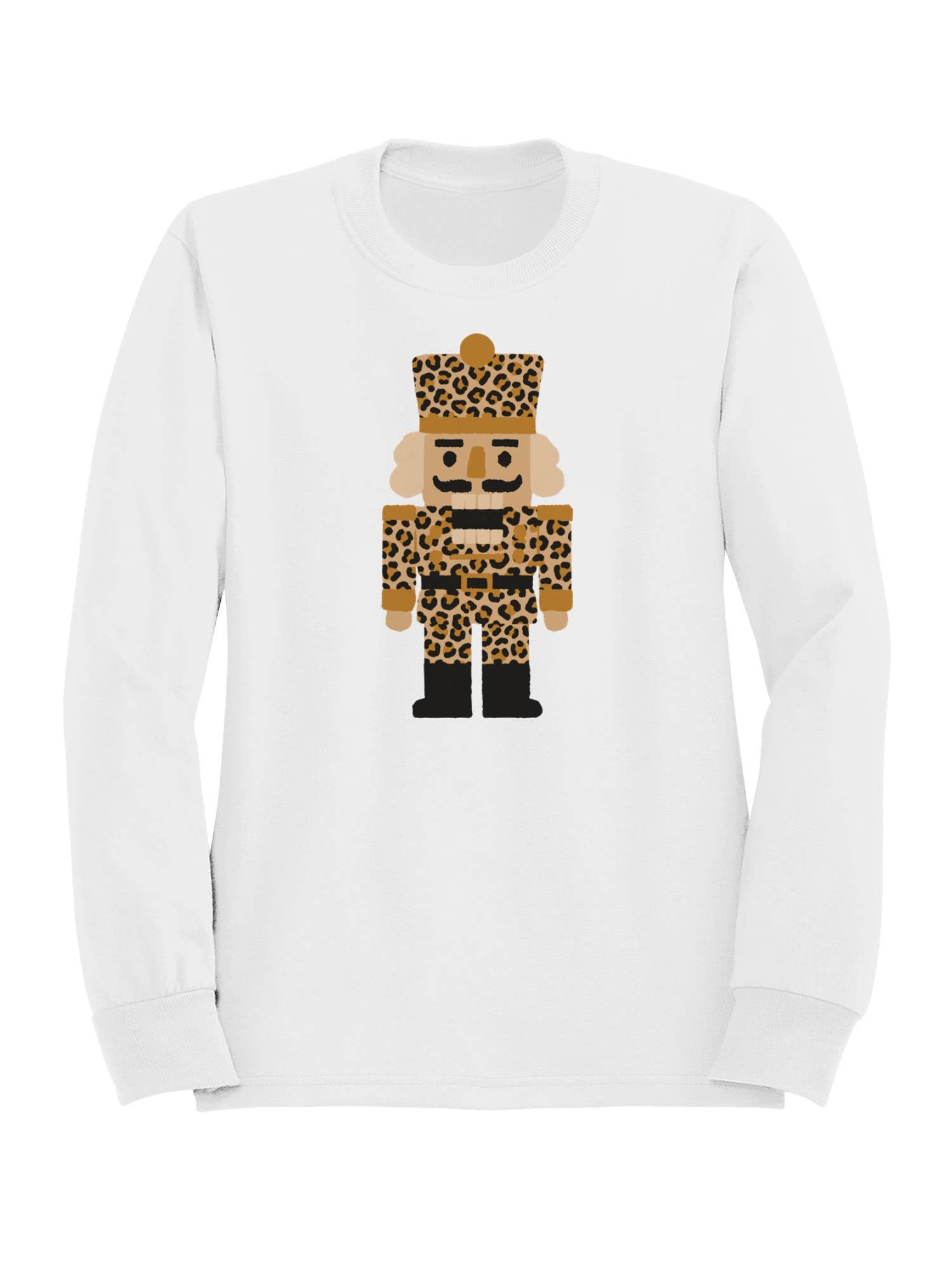 Leopard Print Nutcracker Design Men's Sweatshirt T-Shirts, Hoodie | PodTeesHub.com