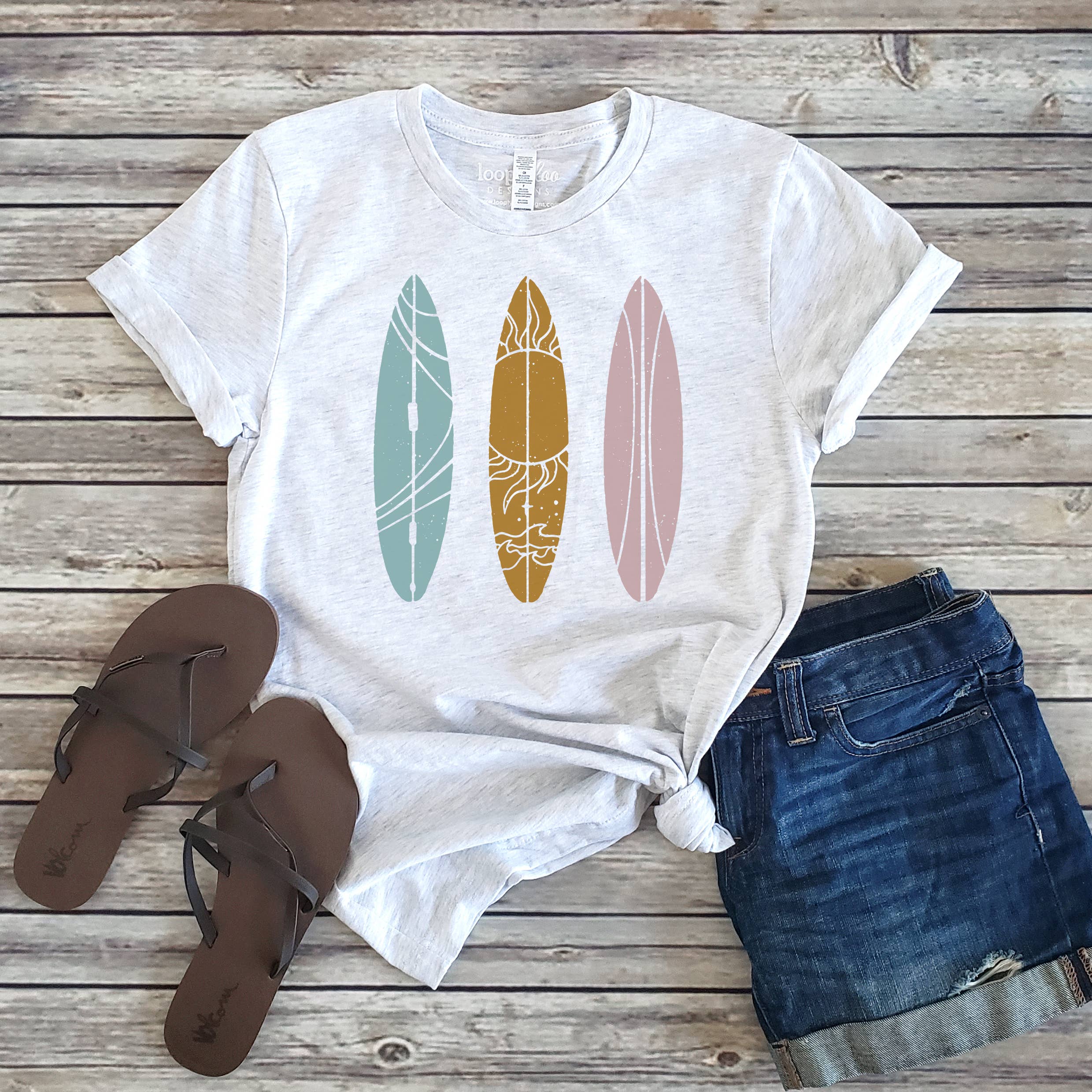 Surfboards Tee | Summer | Beach | Sizes XS-2XL Hoodie, Sweatshirt | PodTeesHub.com