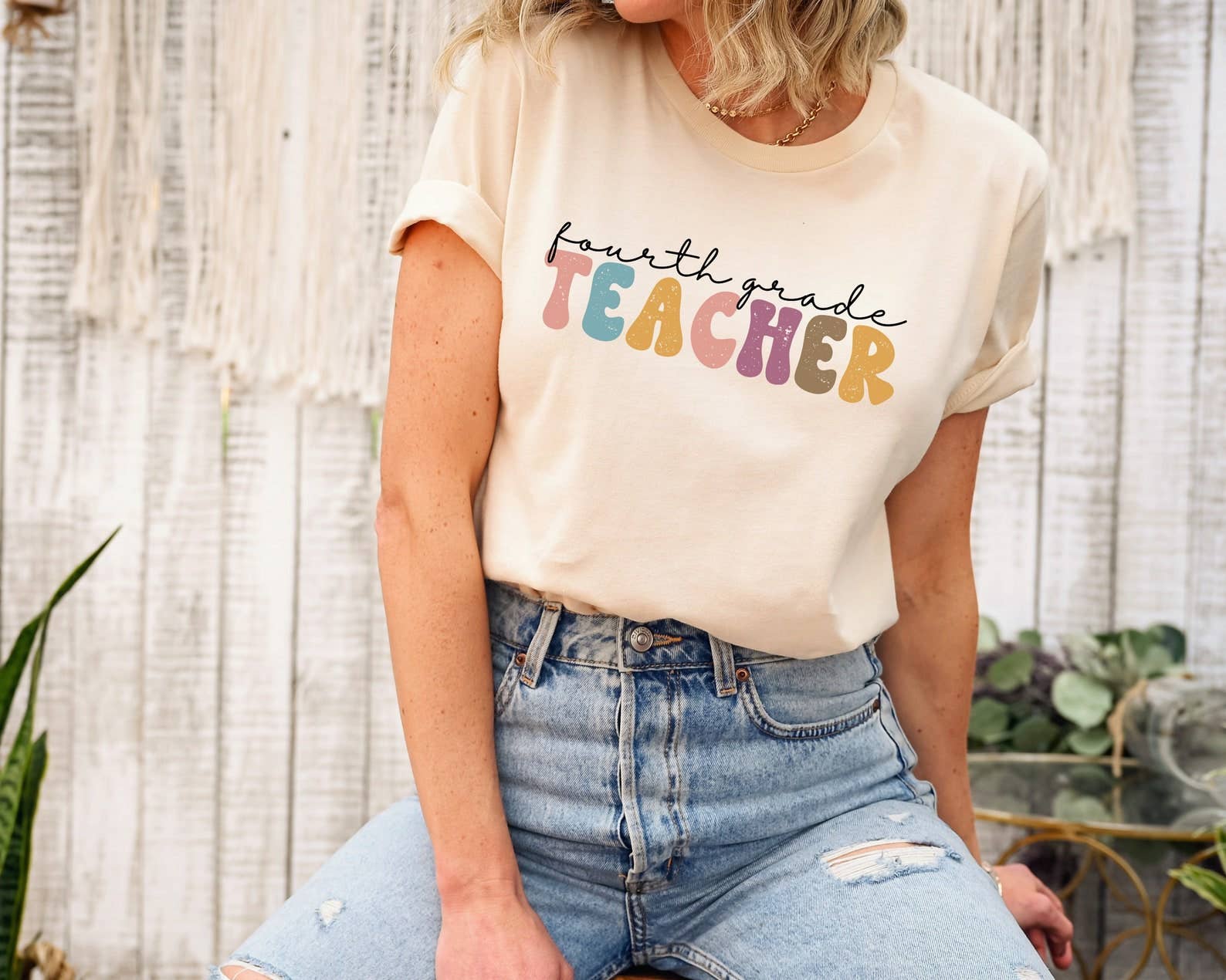 Fourth Grade Teacher T-Shirt - Women Tee Hoodie, Sweatshirt | PodTeesHub.com