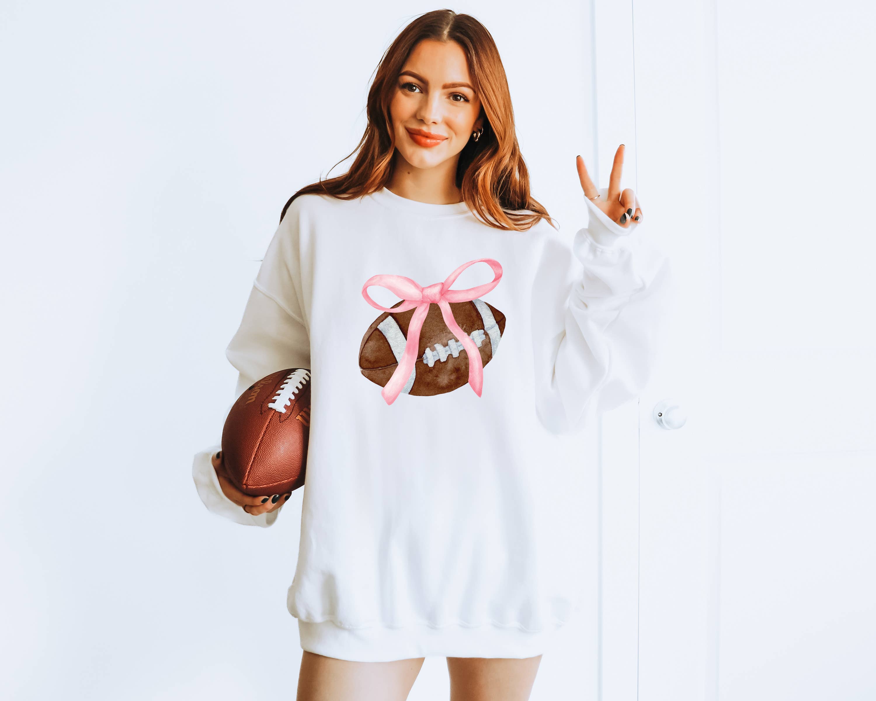 Bow Sweatshirt, Game Day Sweatshirt, Coquette, Game Day T-Shirts, Hoodie | PodTeesHub.com