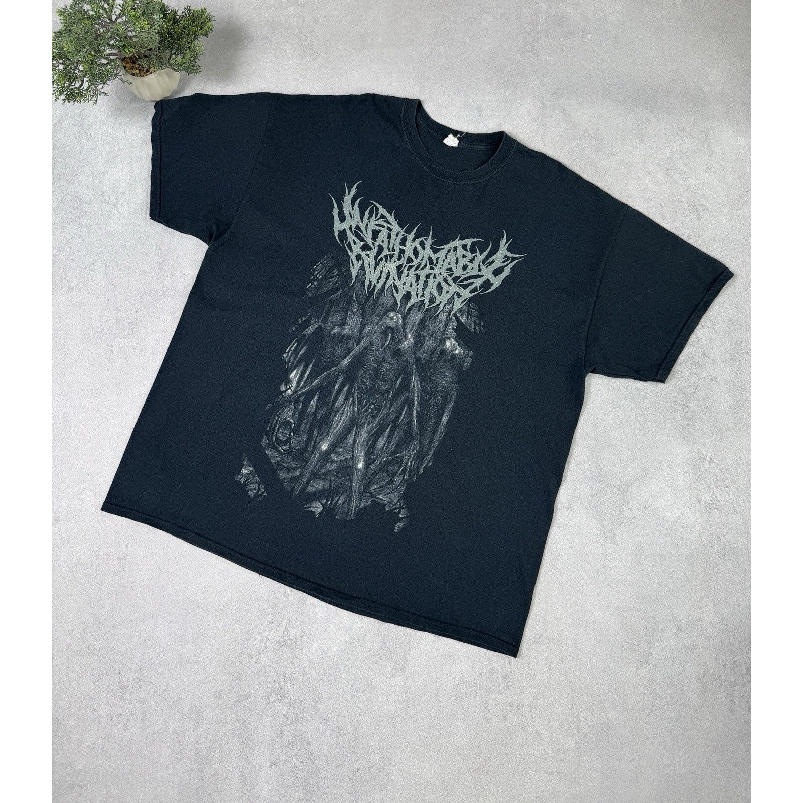 Vintage Unfathomable Ruination Band T Shirt Size Xxl Black Hoodie, Sweatshirt | PodTeesHub.com