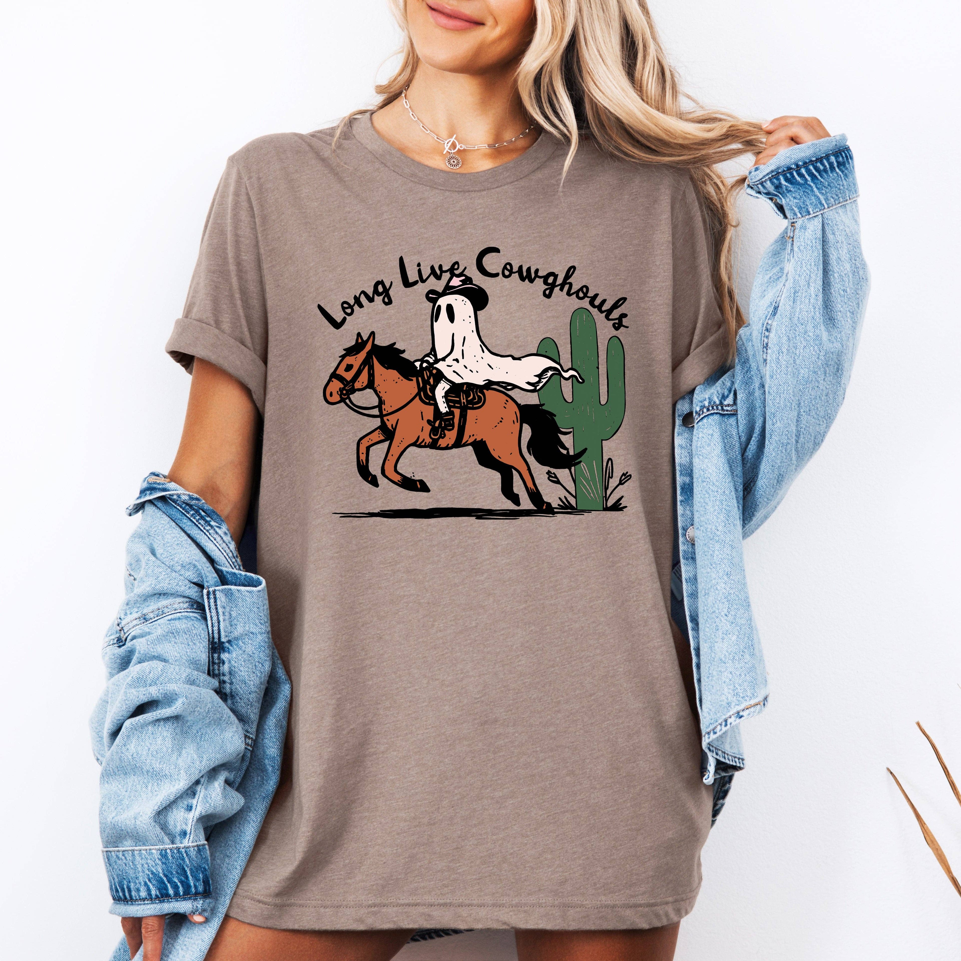 Long Live Cowghouls, Cowgirls, Cute Western Halloween Tshirt Hoodie, Sweatshirt | PodTeesHub.com