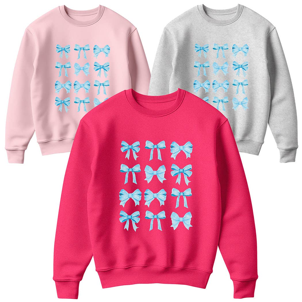 Variety Ribbon Bows Print Fleece Sweatshirt T-Shirts, Hoodie | PodTeesHub.com