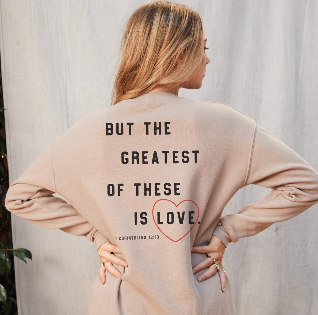 Faith Hope Love Graphic Sweatshirt - Front and Back Print T-Shirts, Hoodie | PodTeesHub.com
