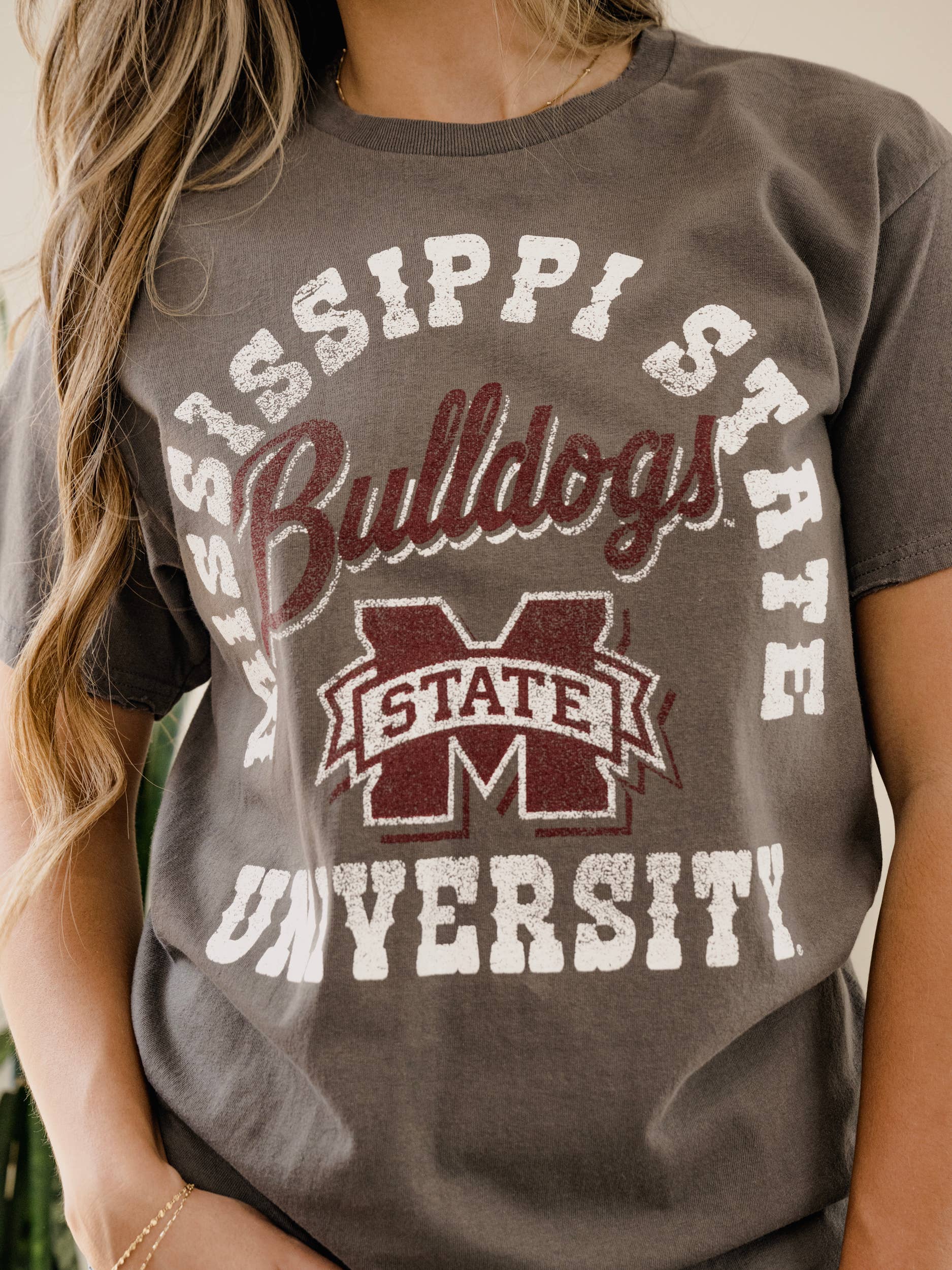 Mississippi State Bulldogs Draft Charcoal Thrifted Tee Hoodie, Sweatshirt | PodTeesHub.com